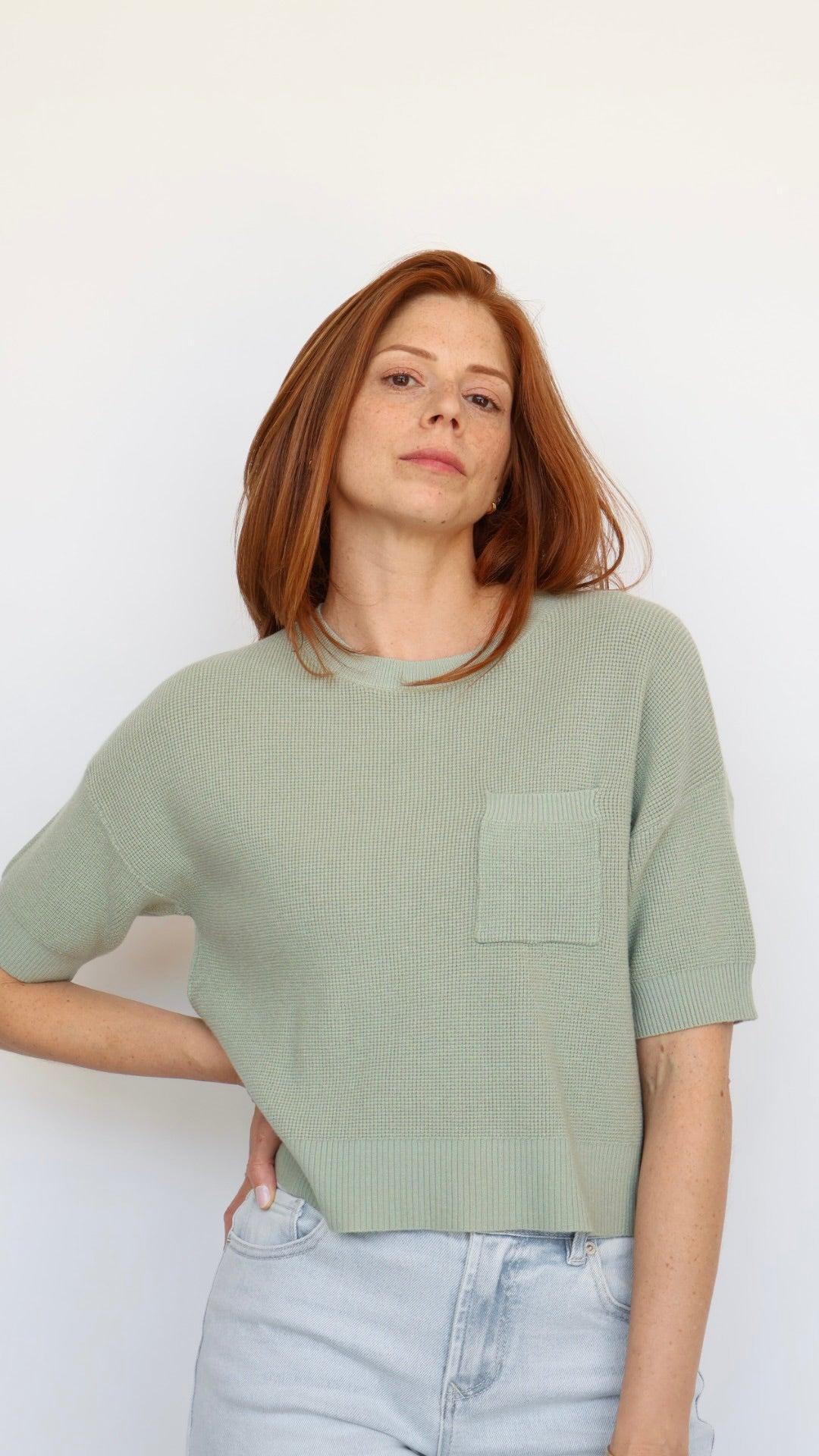 Amy Short Sleeve Knit Top Product Image