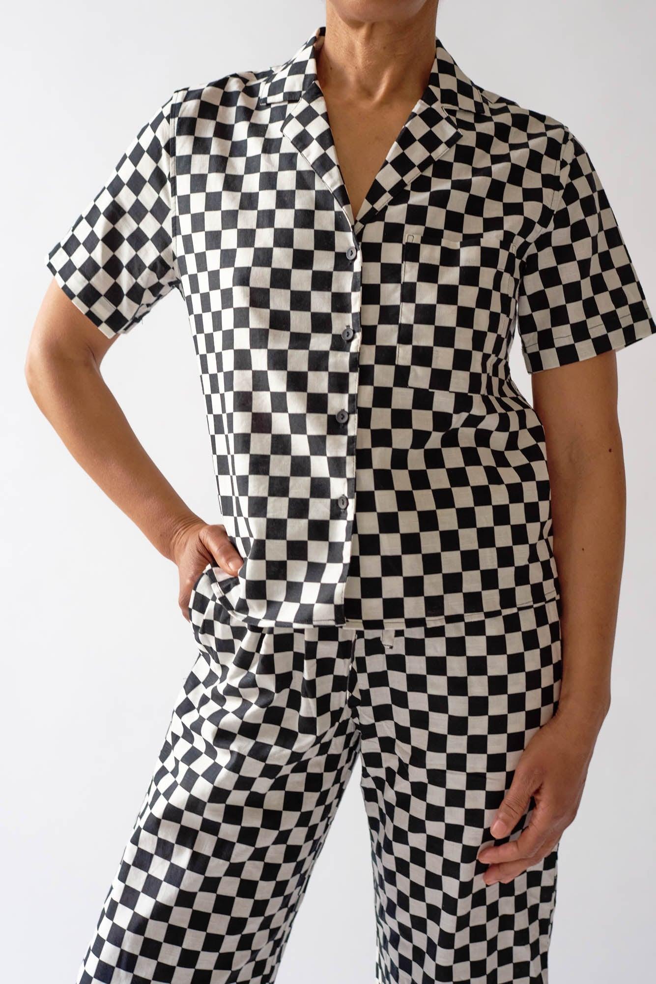 Archive | Lounge Top - Black Check Product Image
