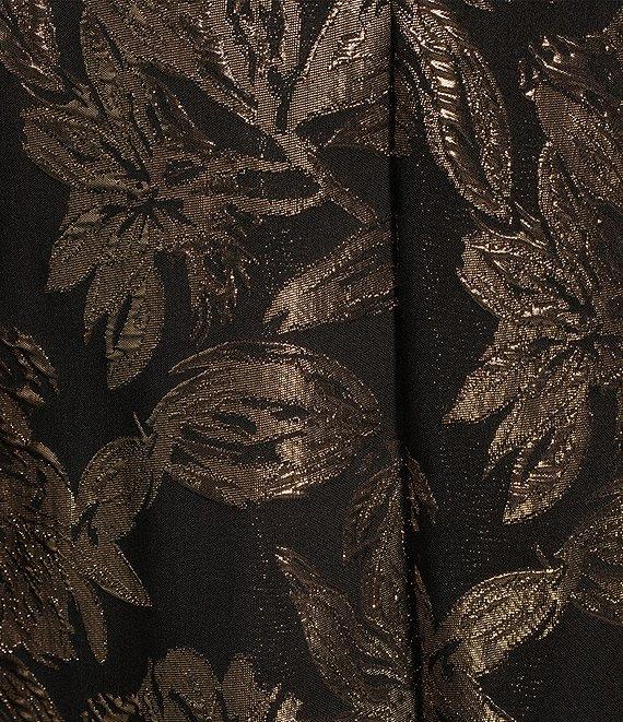 Antonio Melani Amelia Novelty Jacquard Asymmetric Neck A-Line Maxi Dress Product Image