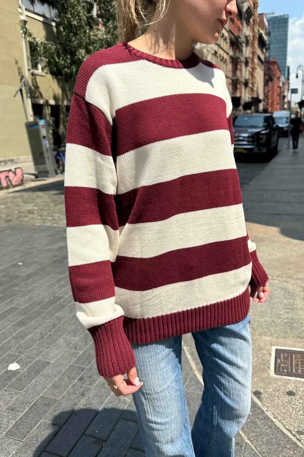 Brianna Cotton Thick Stripe Sweater Product Image