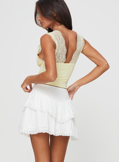 Capshaw Mini Skirt White Product Image