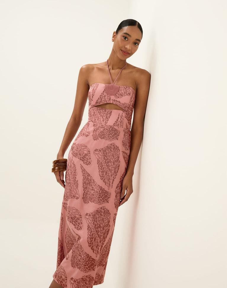Yara Midi Dress - Embroidered Sweet Heart Product Image