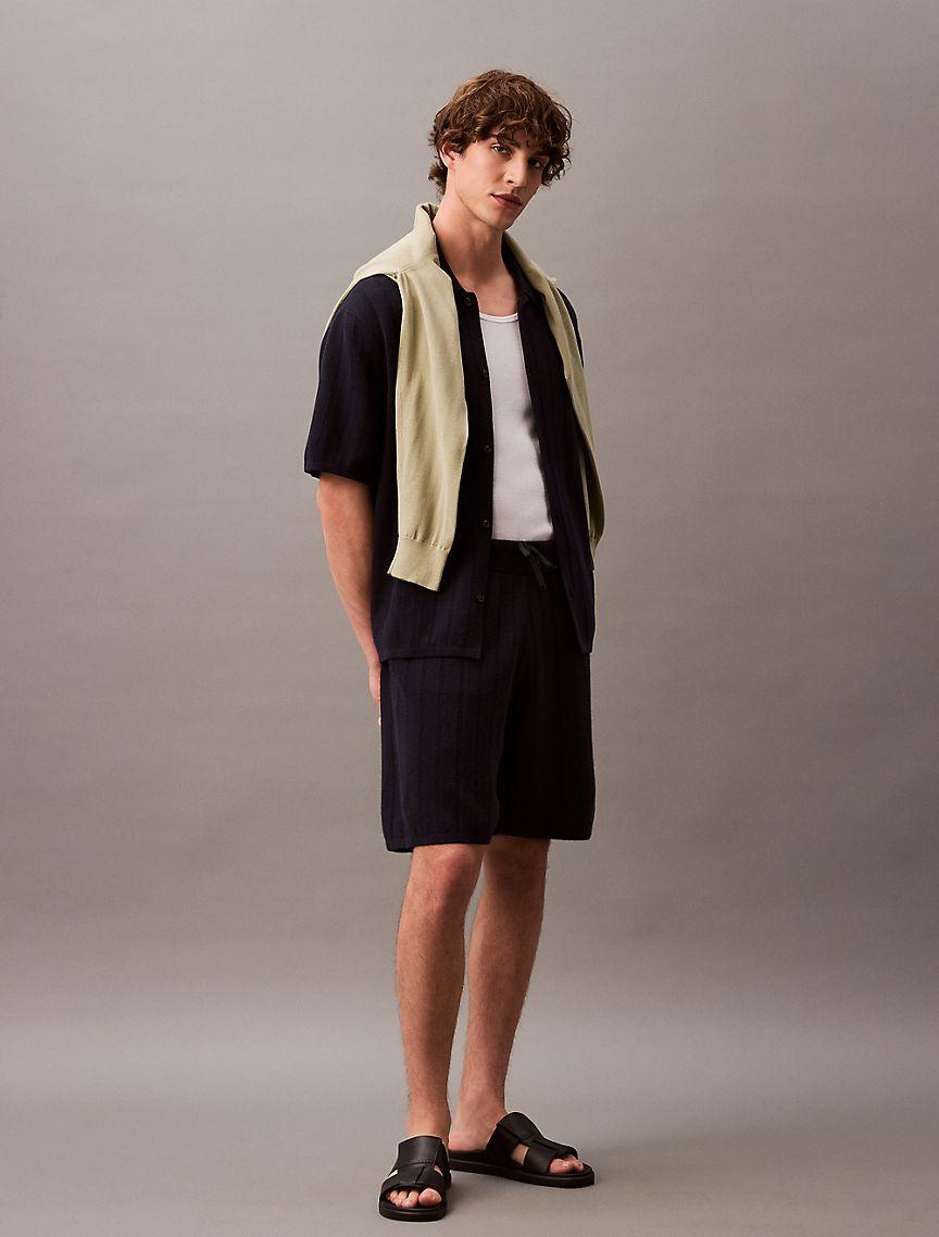 Jacquard Mesh Pull-On Sweater Shorts Product Image