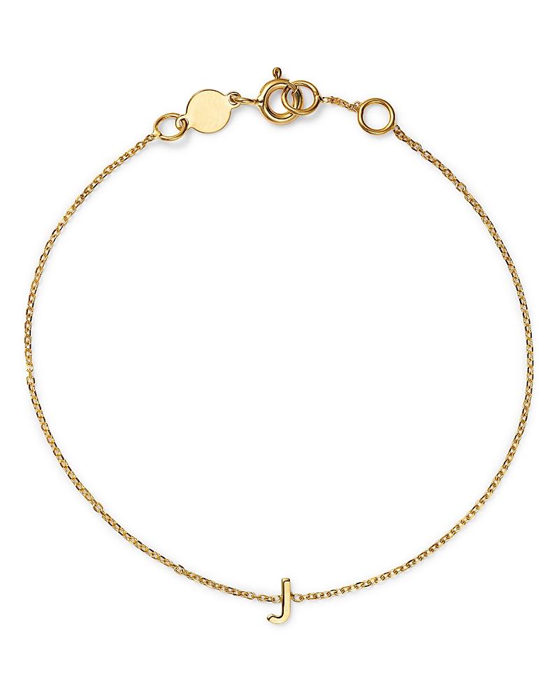Womens 14K Yellow Gold Initial Charm Bracelet Product Image