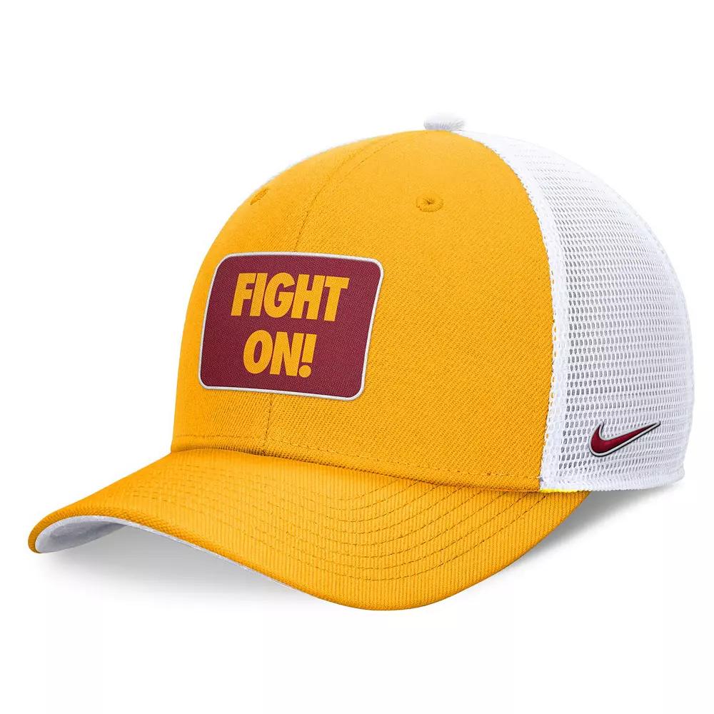 Men's Nike Gold/White USC Trojans Local Rise Trucker Adjustable Hat, Size: Medium/Large Product Image