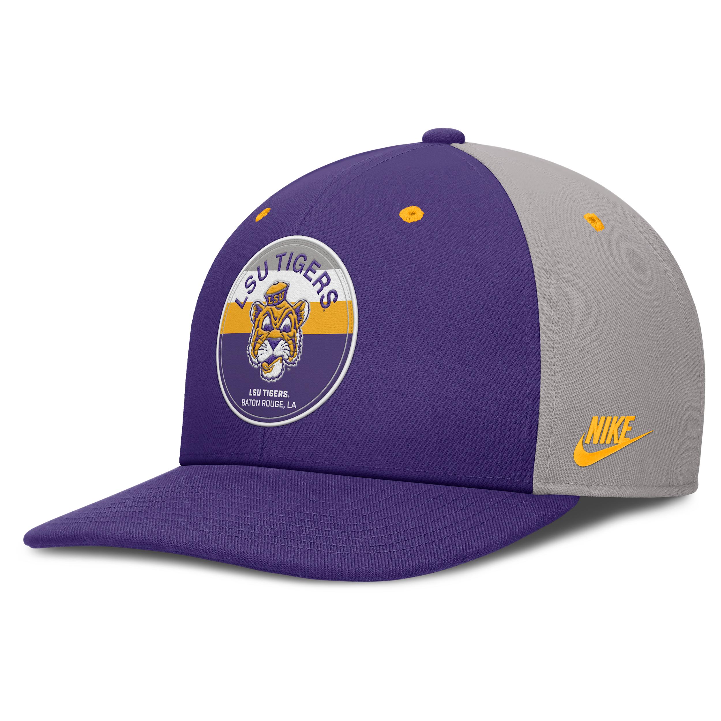 LSU Athletic Prep Pro Nike Mens Dri-FIT College Adjustable Hat | NC120FD9LOV-7U6 Product Image