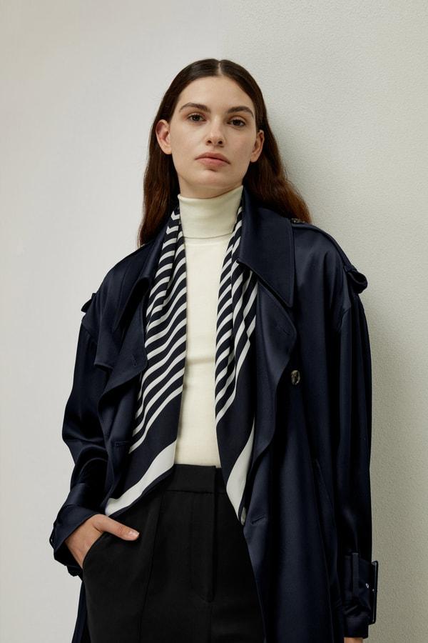 Mid-Century Pattern Silk Scarf Product Image