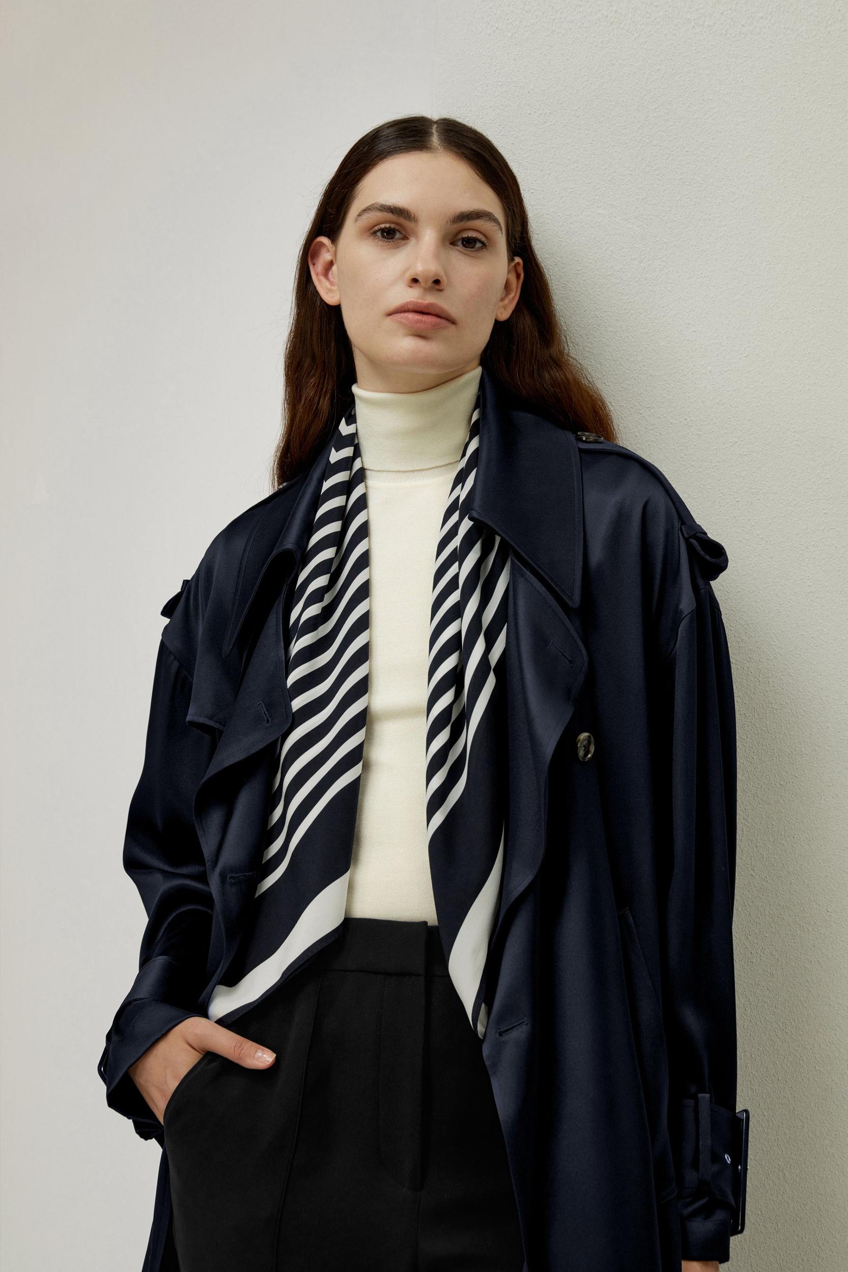 Mid-Century Pattern Silk Scarf Product Image