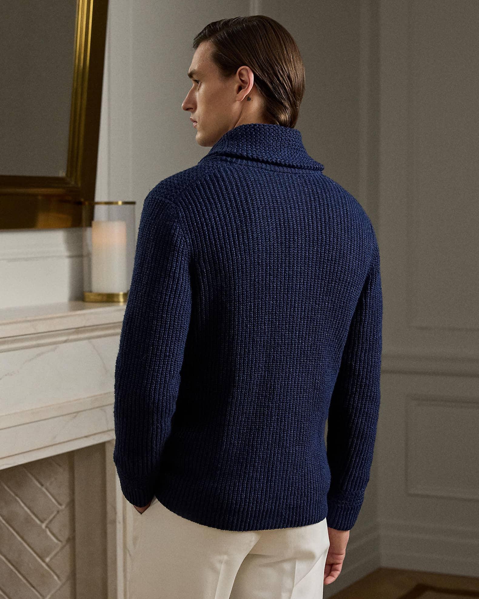 Men's NM X RL Shawl-Collar Textured Cardigan Product Image