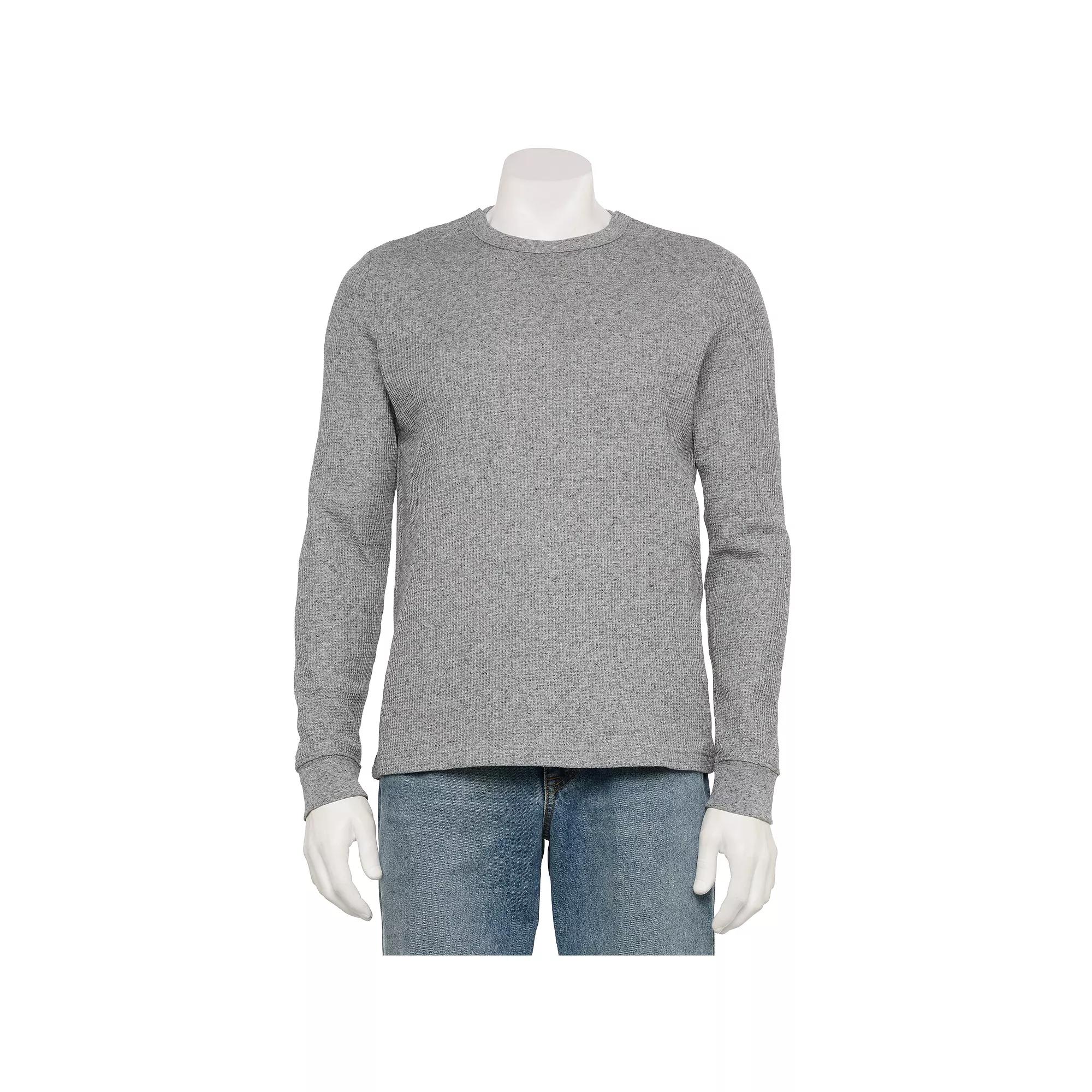 Men's Sonoma Goods For Life® Adaptive Long Sleeve Crewneck Tee, Size: Small, Grey Grey Product Image