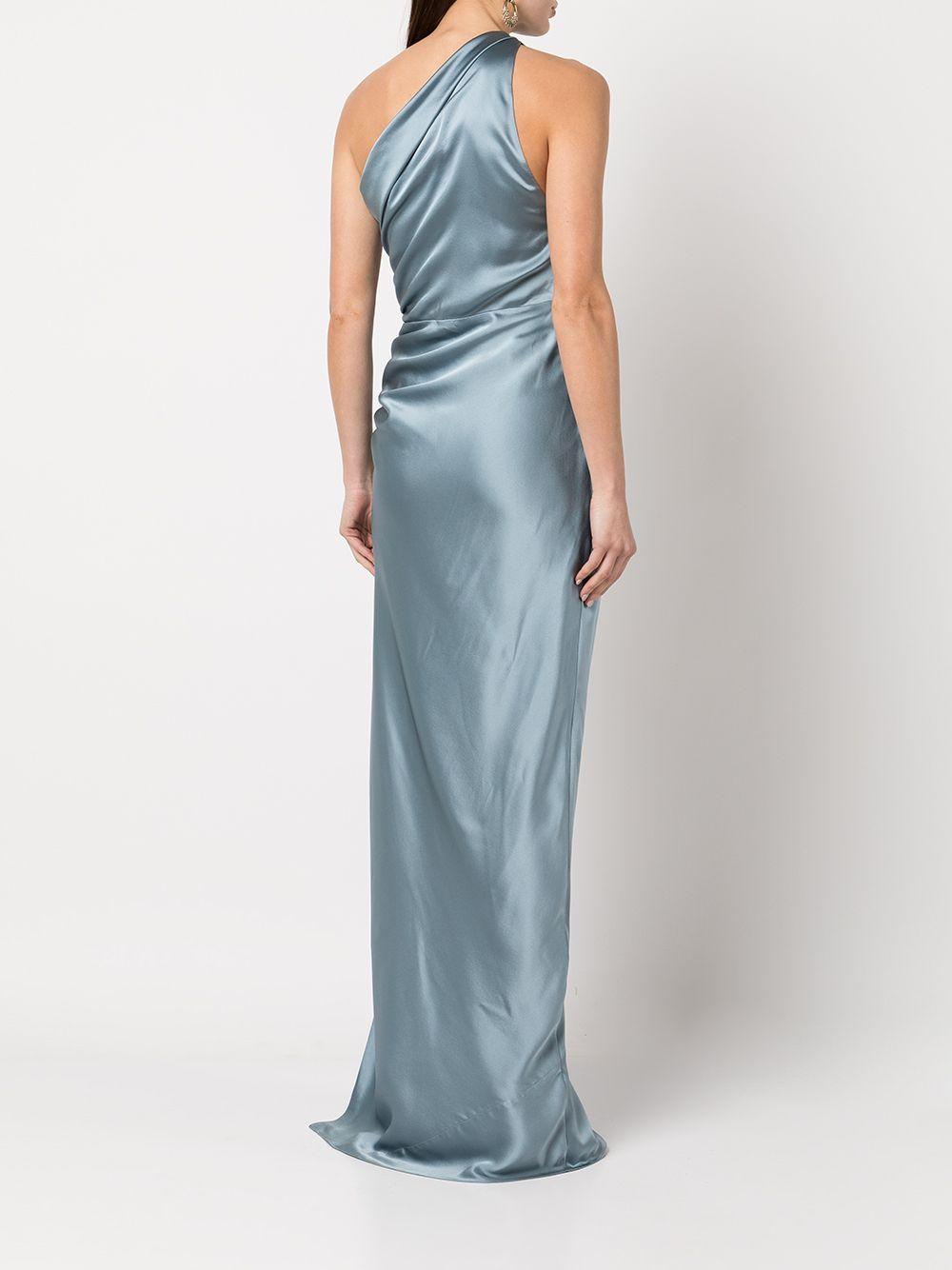 gathered-detail silk gown Product Image