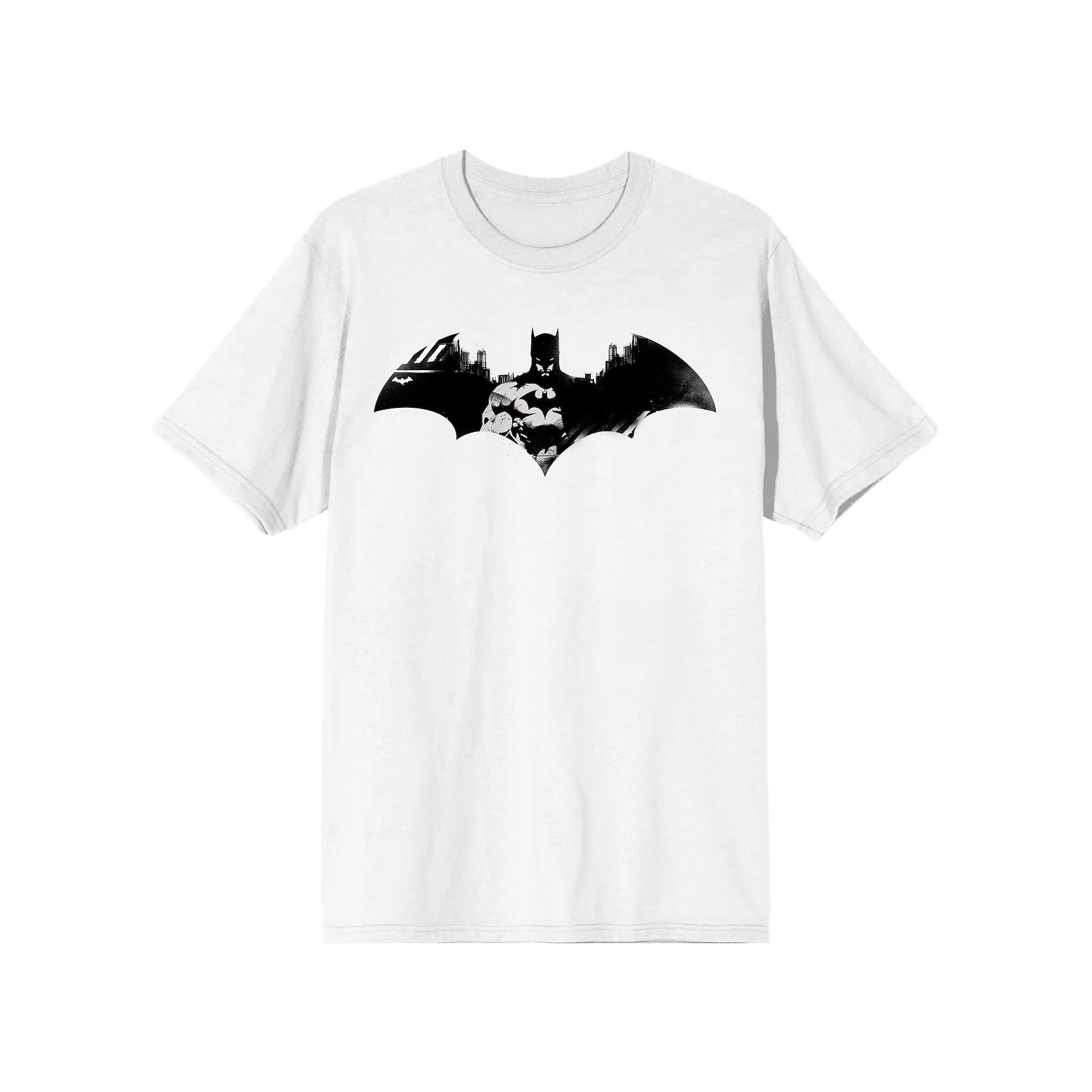 Men's DC Comics Batman Logo Tee, Size: XL, White Product Image