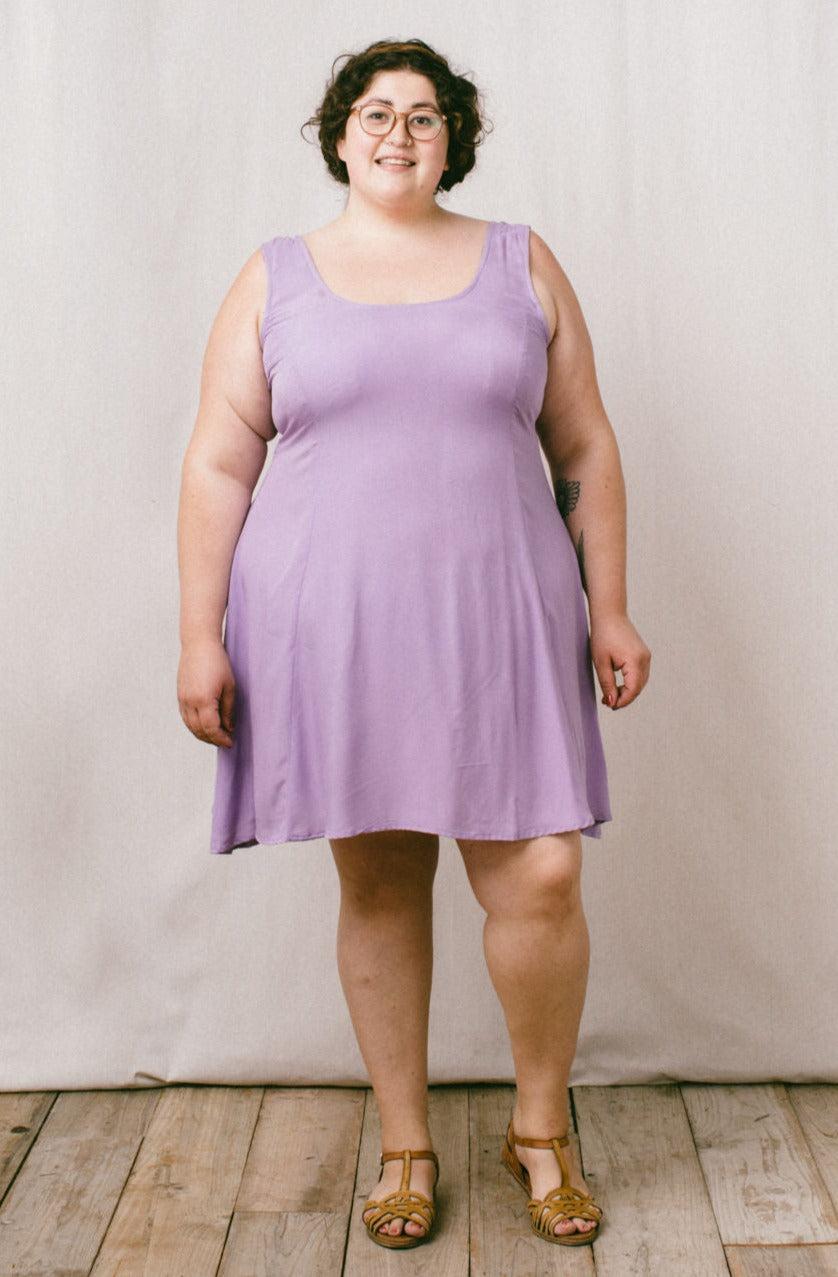Delana Dress in Lilac Challis Product Image