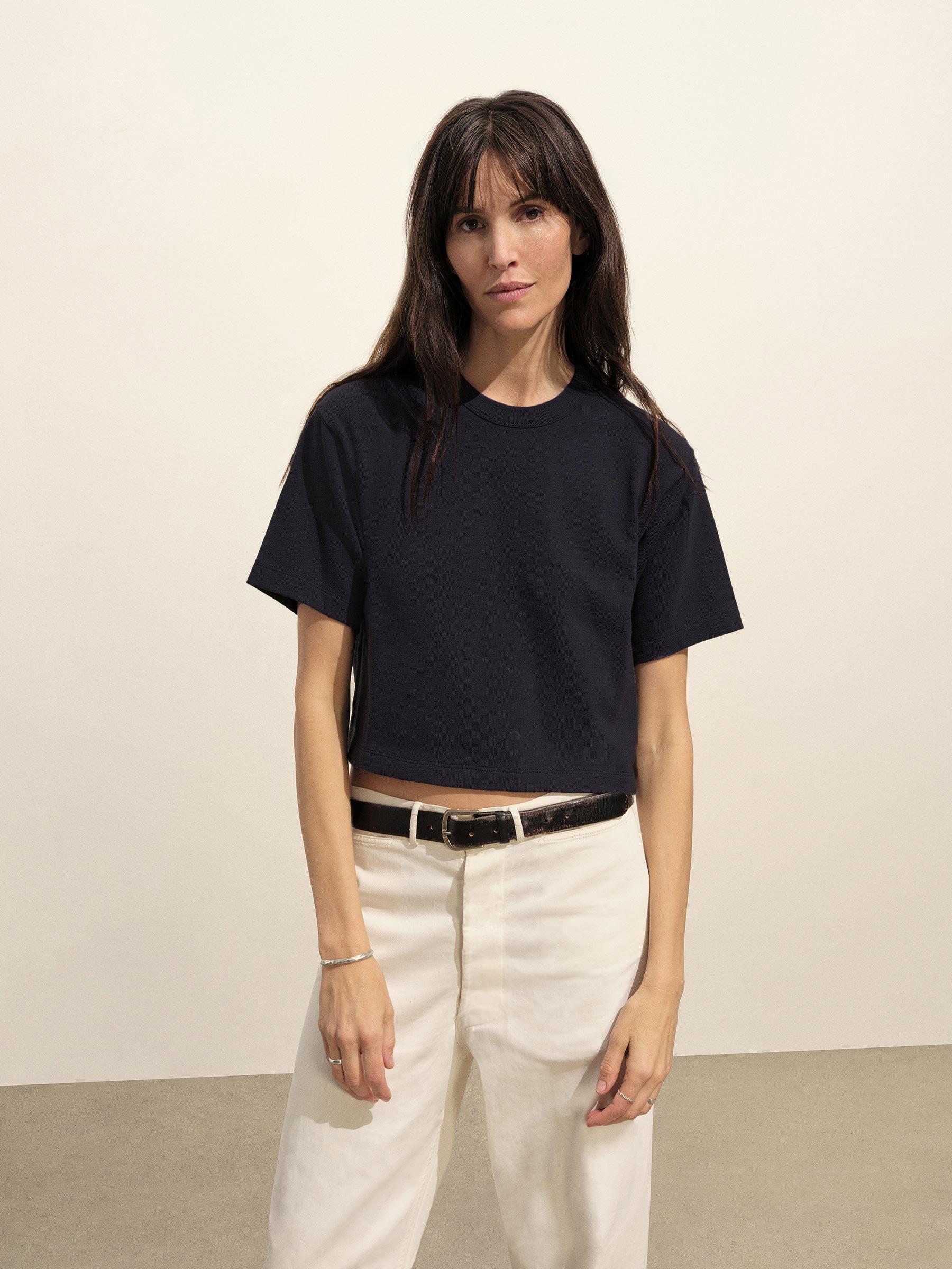 Dress Navy Field-Spec Boyfriend Crop Tee Product Image