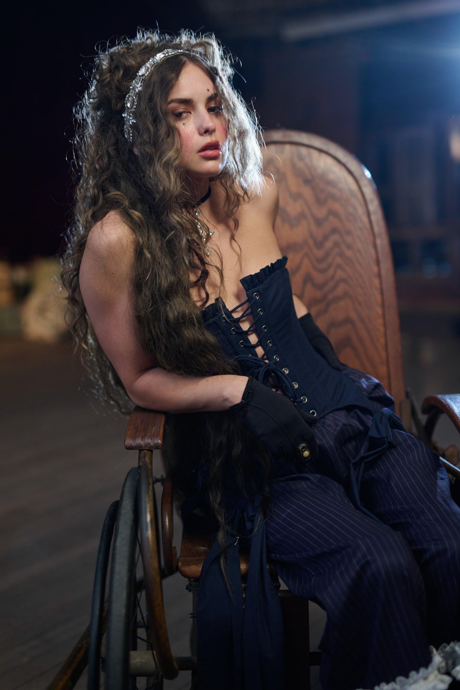 The Pinstripe Duchess Corset Product Image