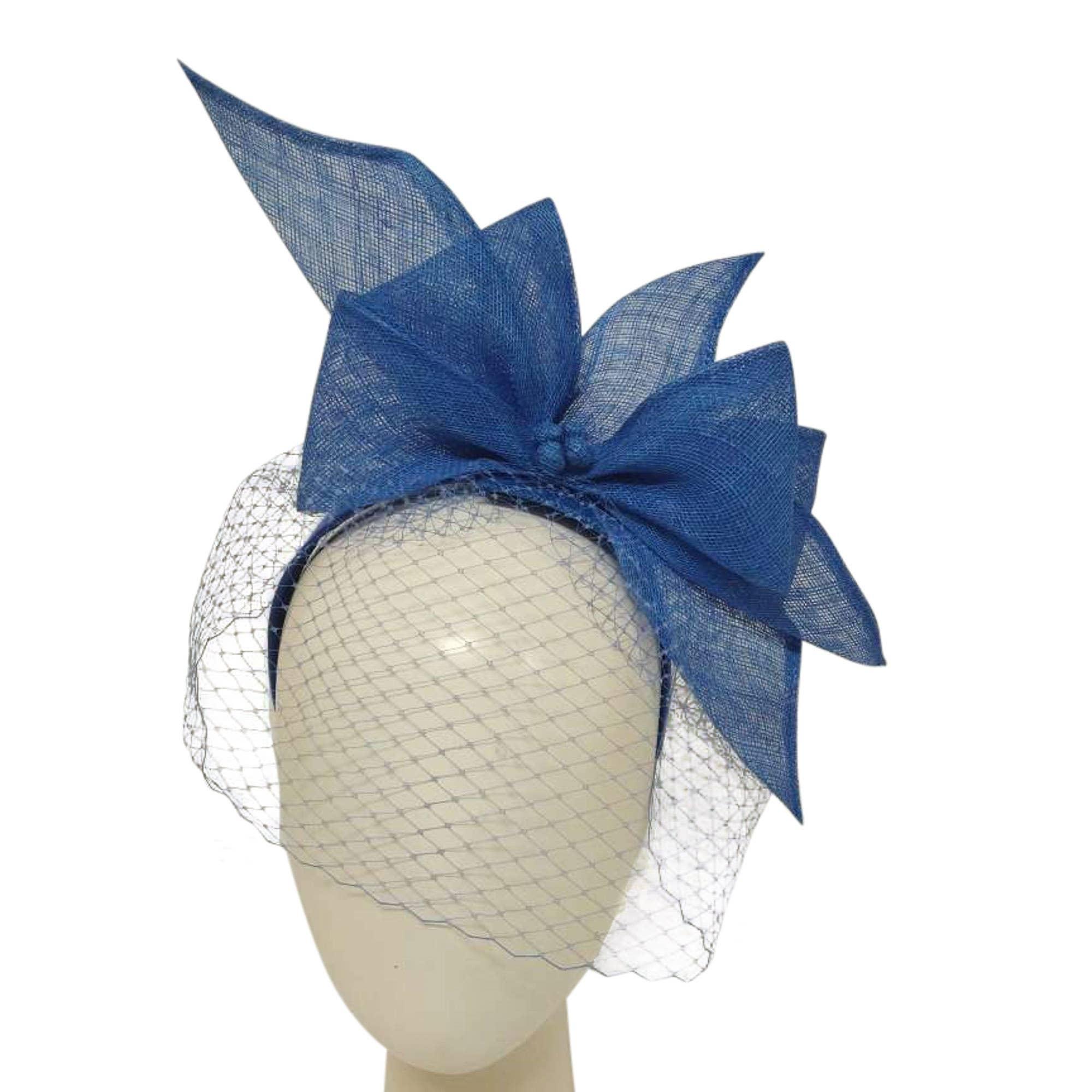 Large Sinamay Bow And French Veil Fascinator Product Image