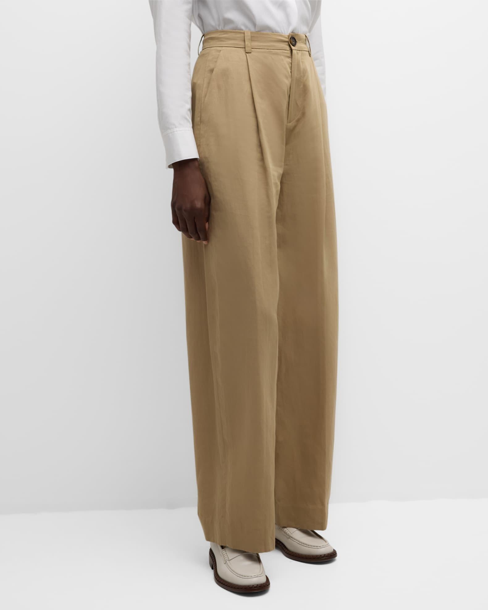High-Waist Tailored Wide-Leg Pants Product Image