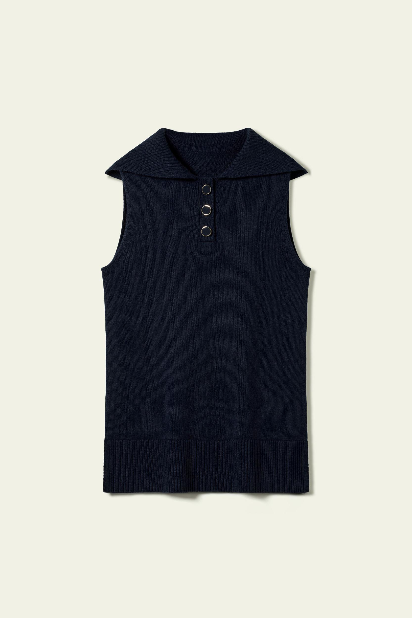 Vintage-Inspired Sailor Collar Top Product Image