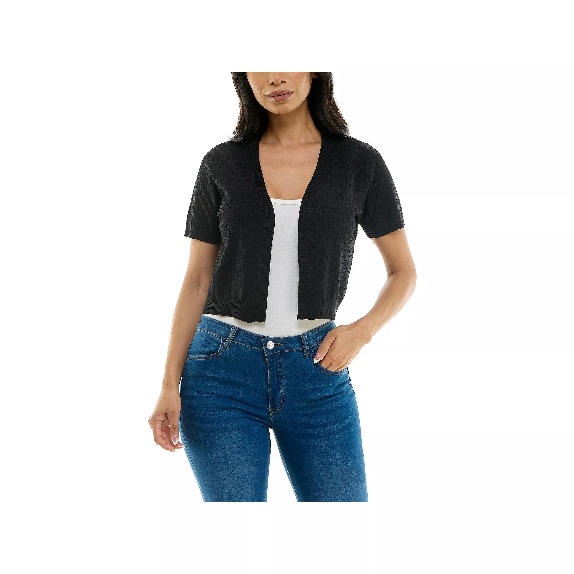 Women's Nina Leonard Box Knit Bolero Cardigan,  Product Image