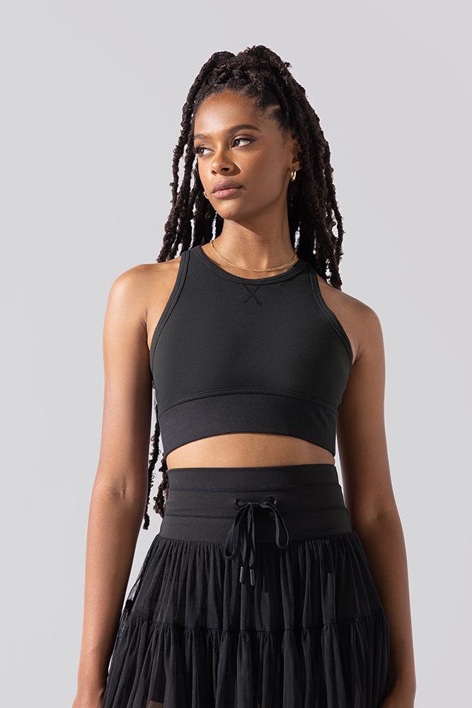 Sweat Sesh Crop Top - Black Product Image