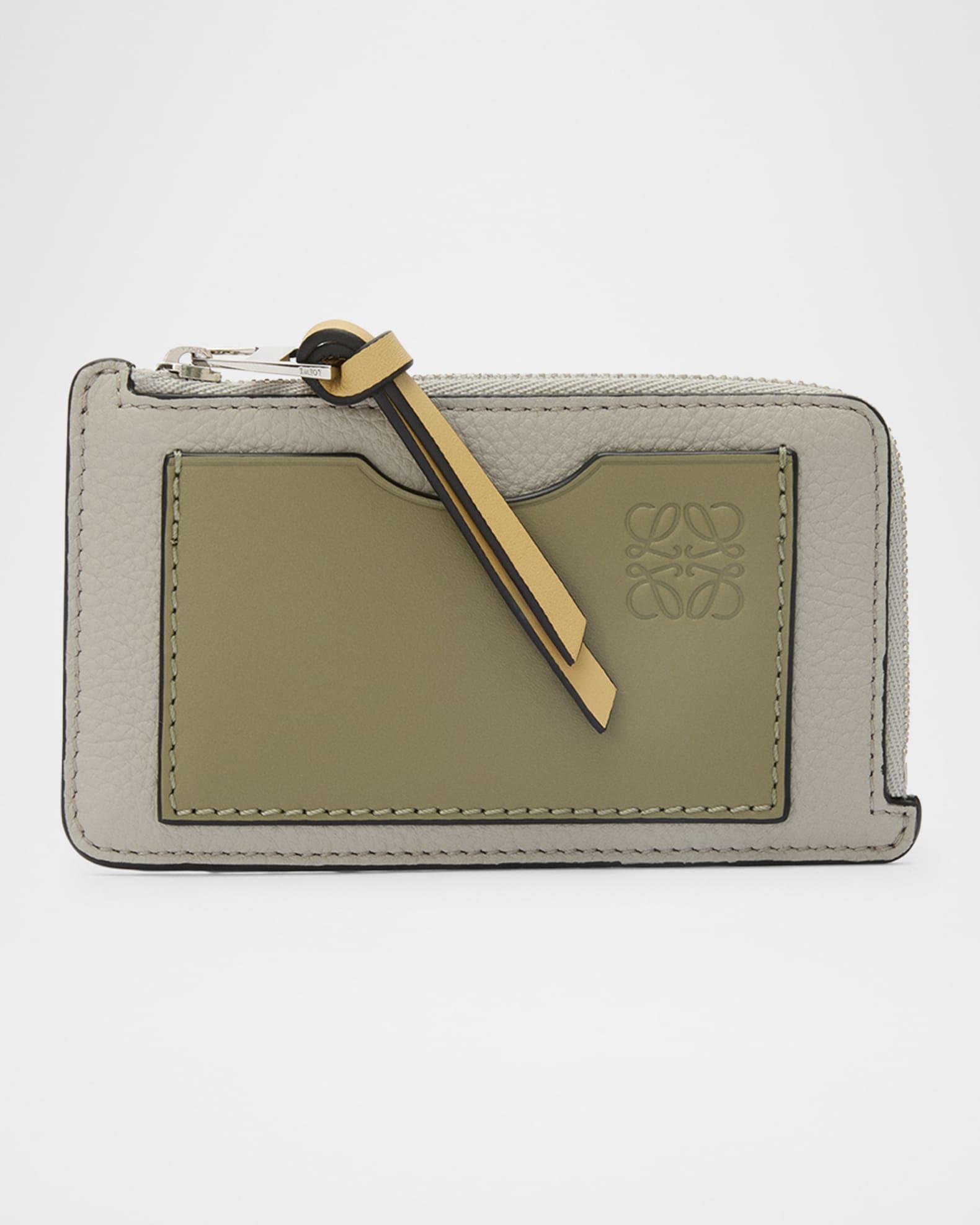 Coin Card Holder in Soft Grained Leather  Product Image