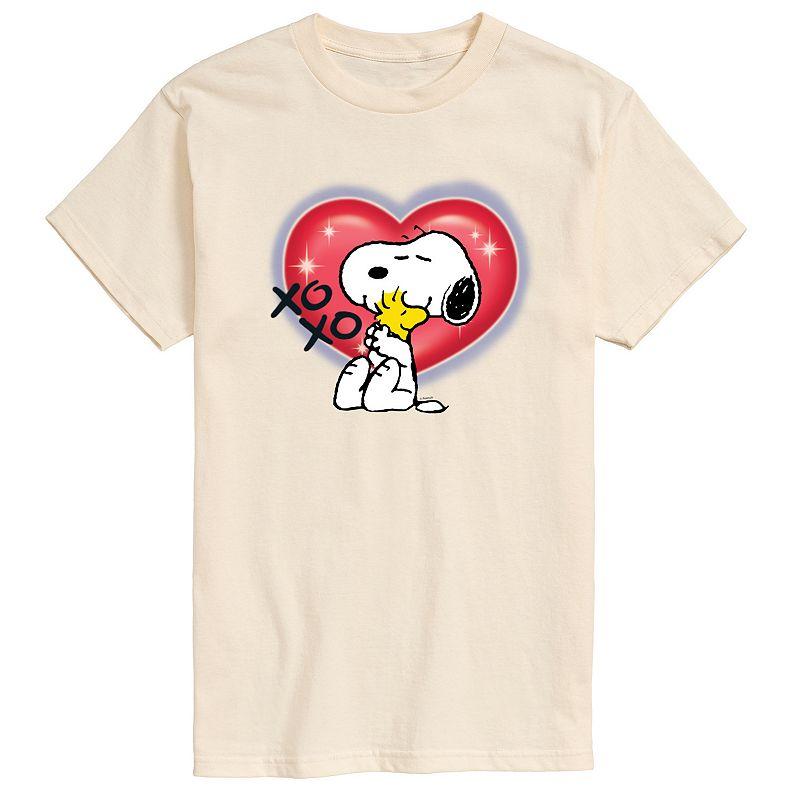 Men's Peanuts Snoopy Woodstock Airbrush Heart Graphic Tee,  Product Image