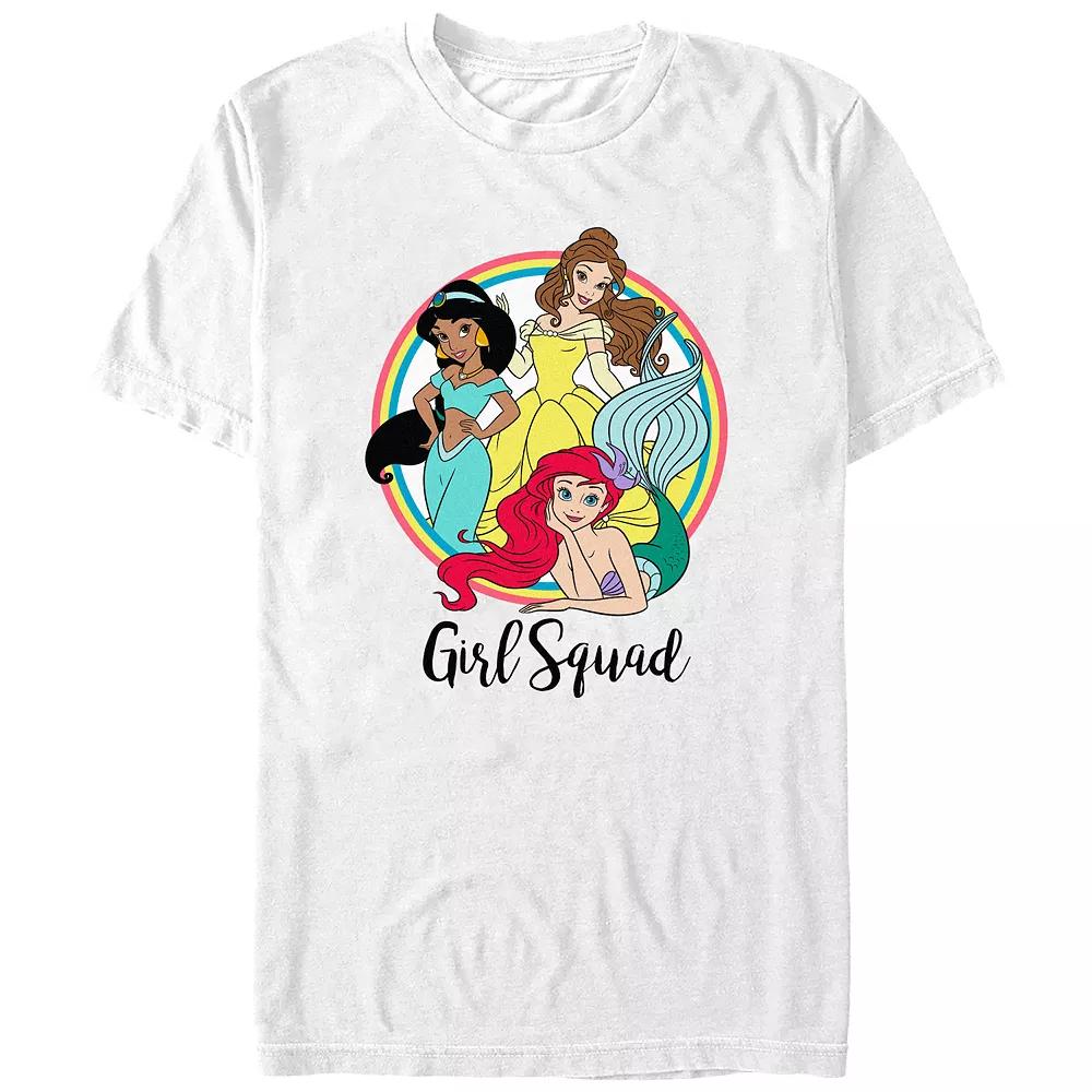 Disneys Jasmine, Belle & Ariel Princess Girl Squad Juniors Boyfriend Graphic Tee, Womens Product Image