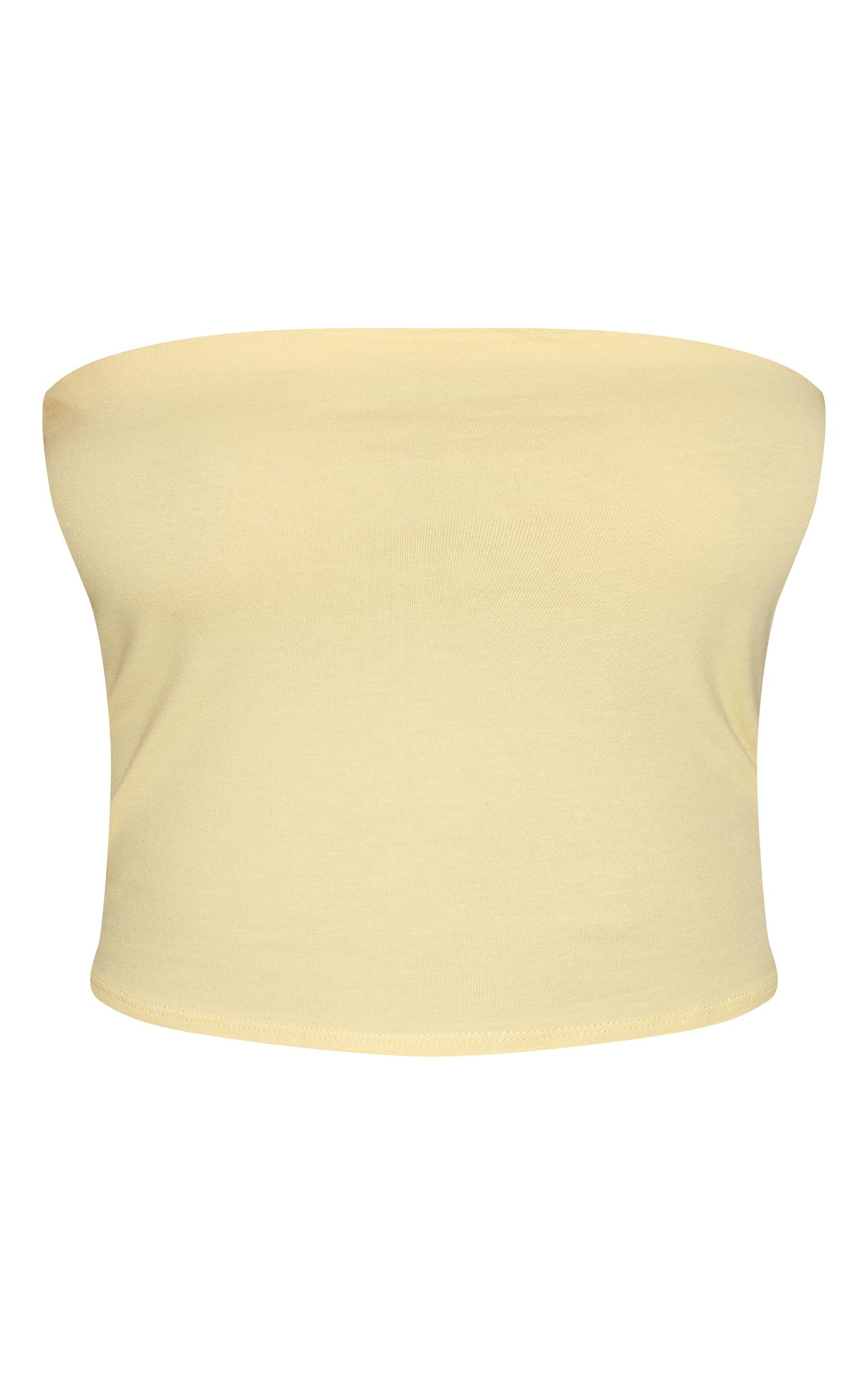 Butter Yellow Soft Cotton Bandeau Top Product Image
