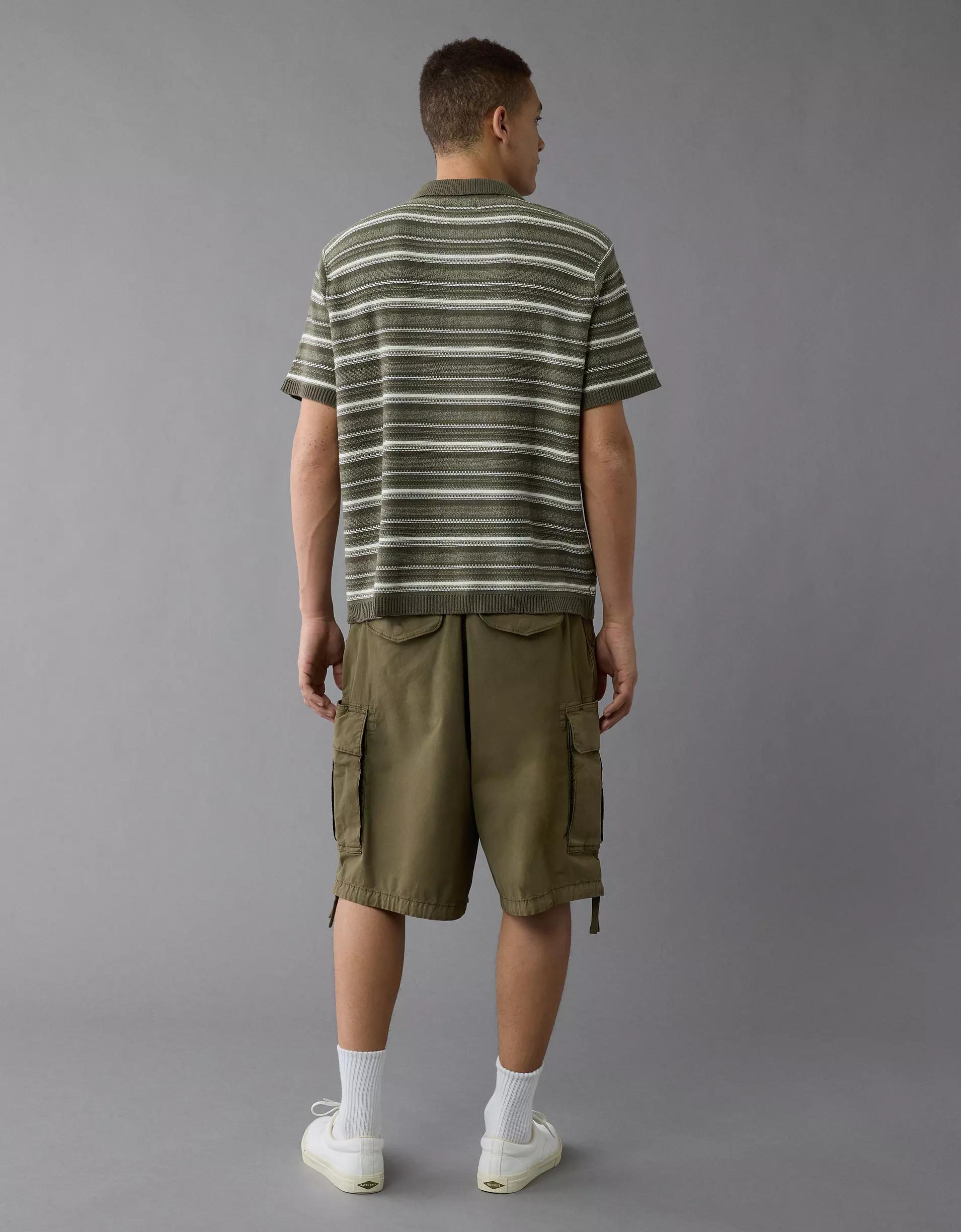 AE Weekend Striped Sweater Polo Shirt Product Image