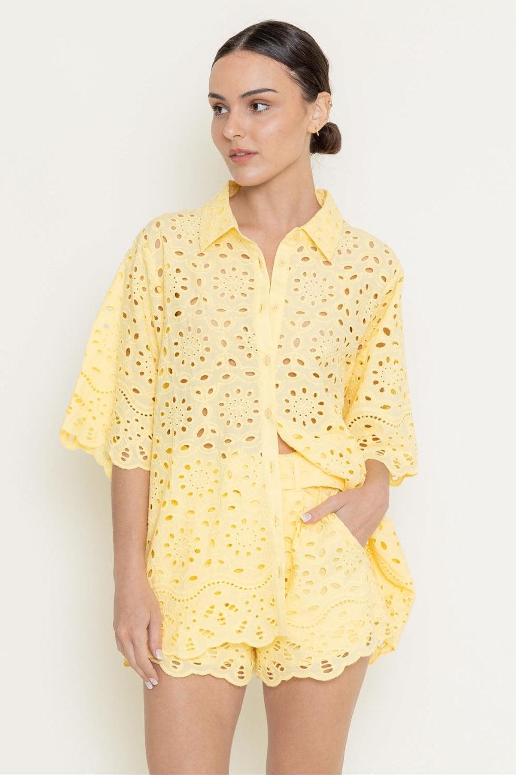 Eyelet Shorts Set Product Image