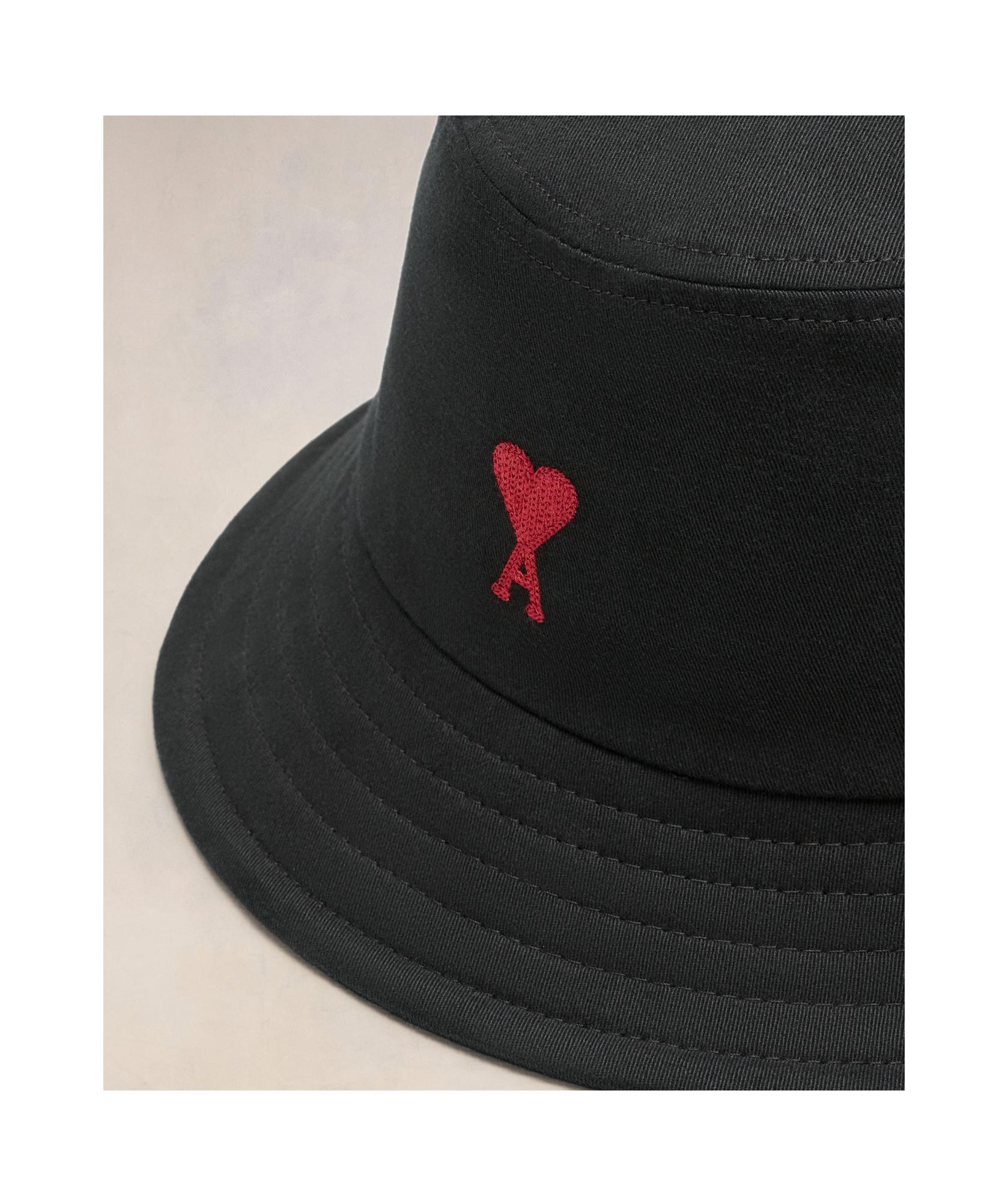 AMI ALEXANDRE MATTIUSSI Ami Paris Ami Paris De Coeur Cotton Bucket Hat In Black Product Image