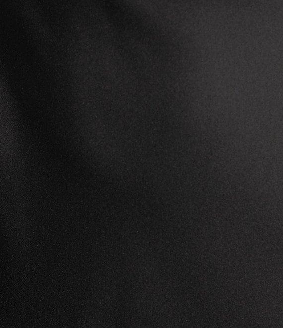 Pear Culture Velvet Satin V-Neck Spaghetti Strap Rhinestone Bow Dress Product Image