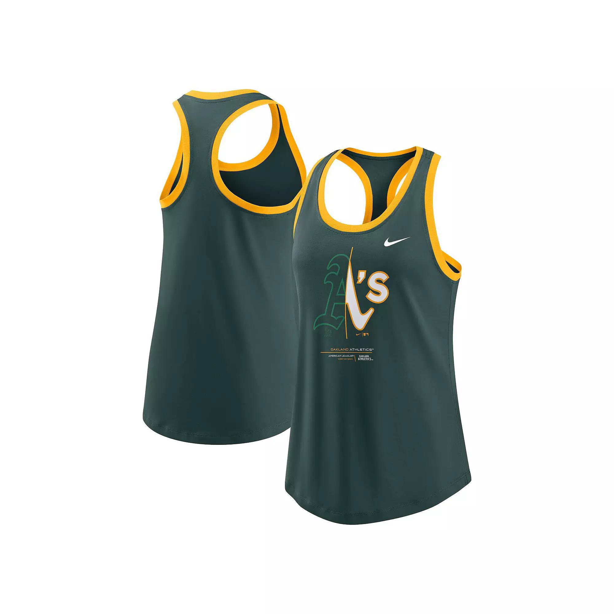 Women's Nike Green Oakland Athletics Tech Tank Top,  Product Image