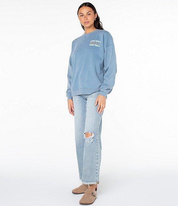 Roxy Lineup Long Sleeve Oversized Fleece Sweatshirt Product Image