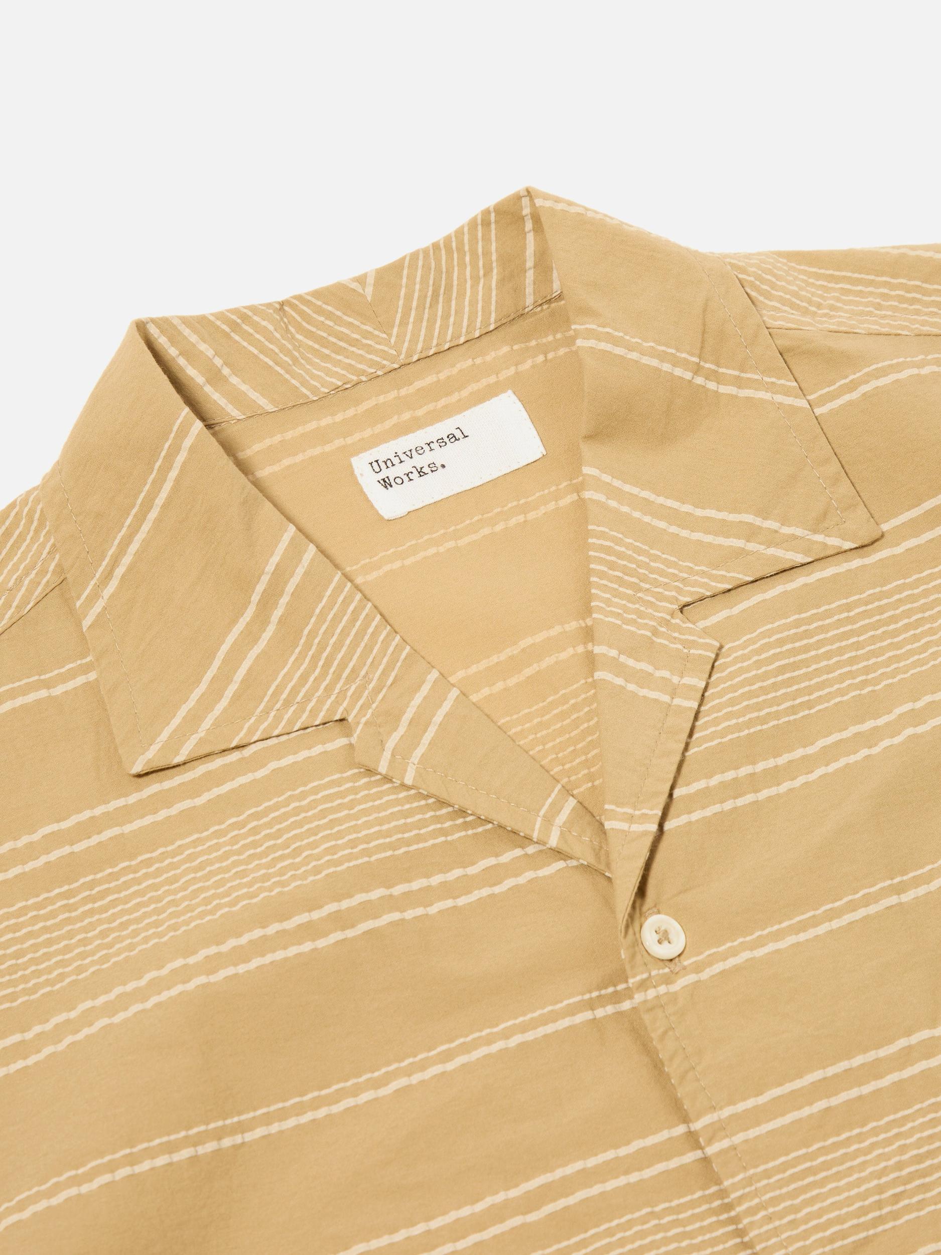 Sand Textured Stripe Minari Shirt Product Image