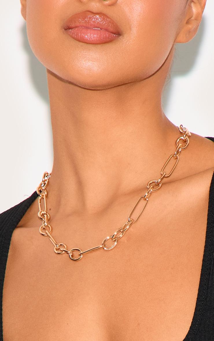 Gold Loose Link Simple Necklace Product Image