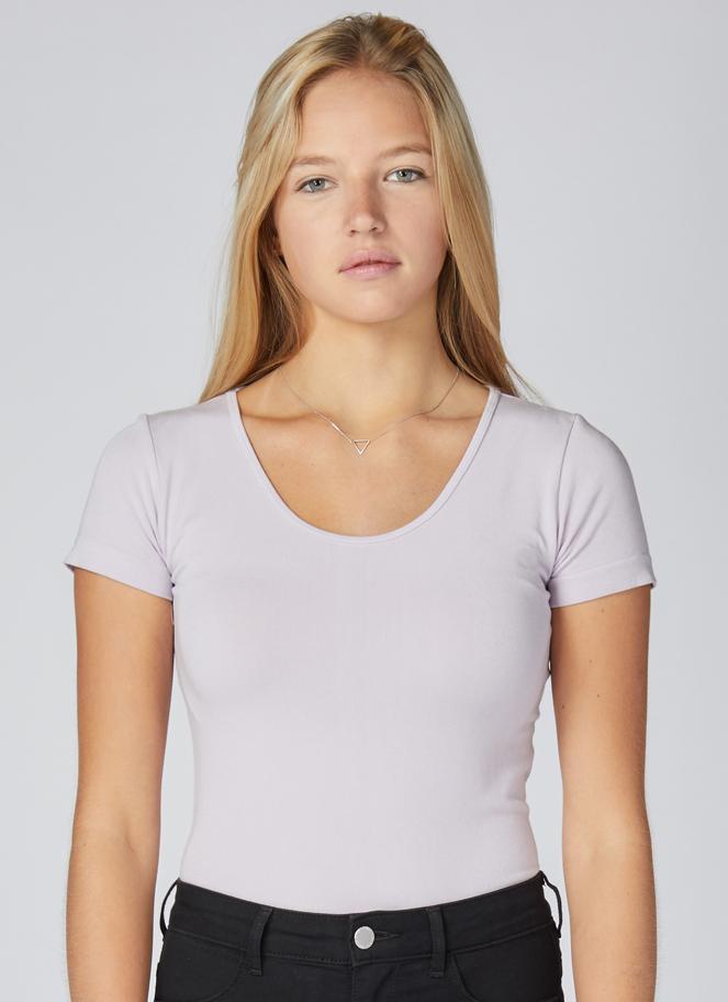 Bamboo Short Sleeve Scoop Neck Tee Product Image