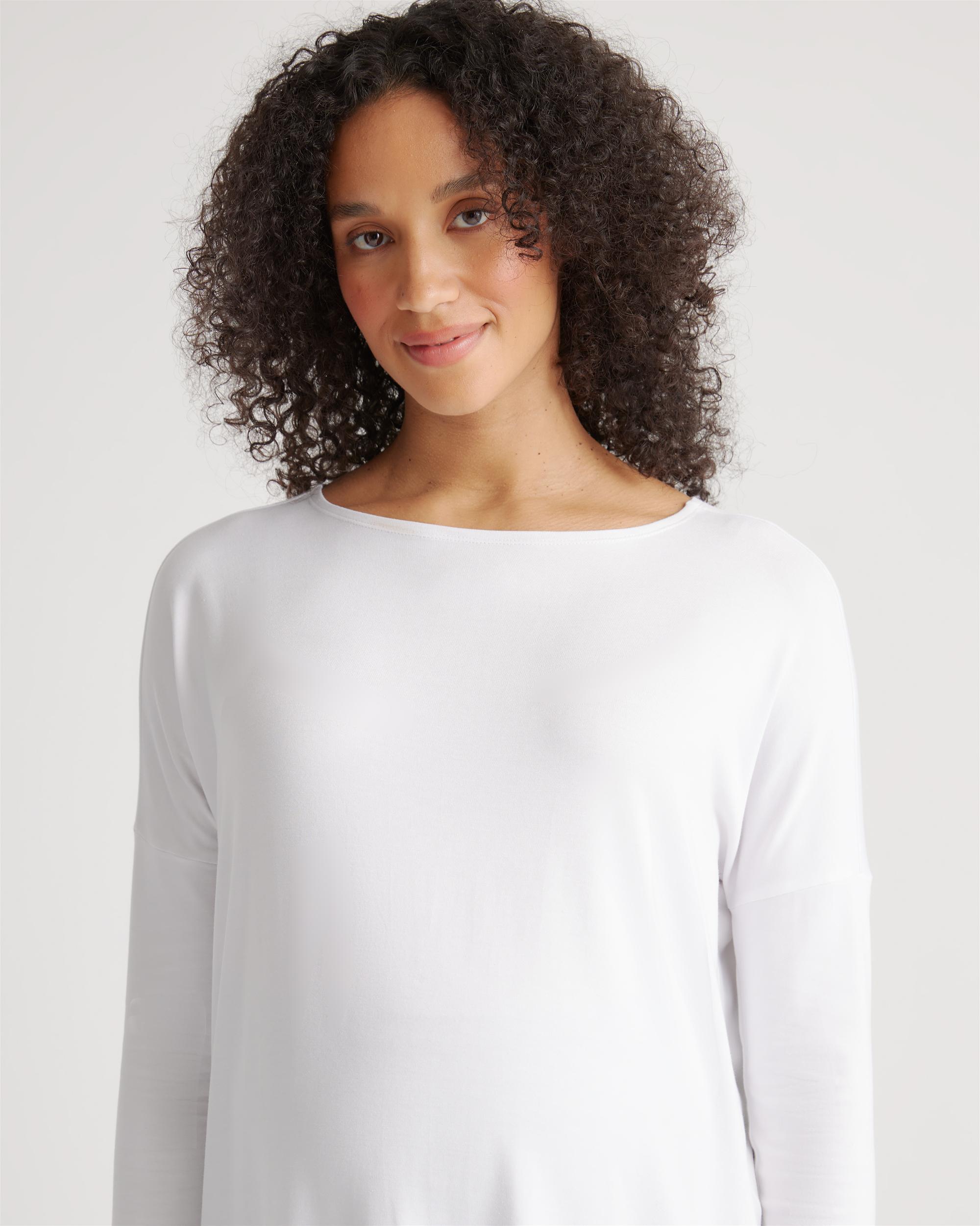 Quince | Women's Bamboo Jersey Maternity Long Sleeve T-Shirt Product Image