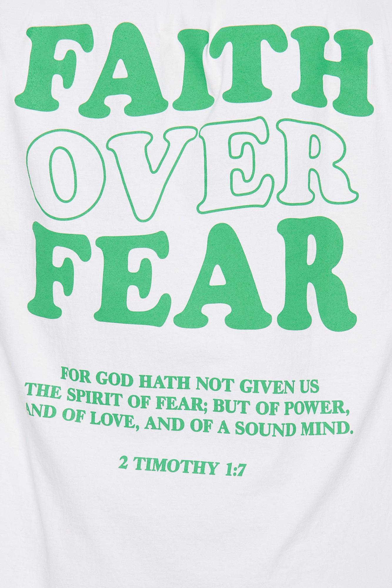 Faith Over Fear Always Washed Oversized Tee - Natural Product Image