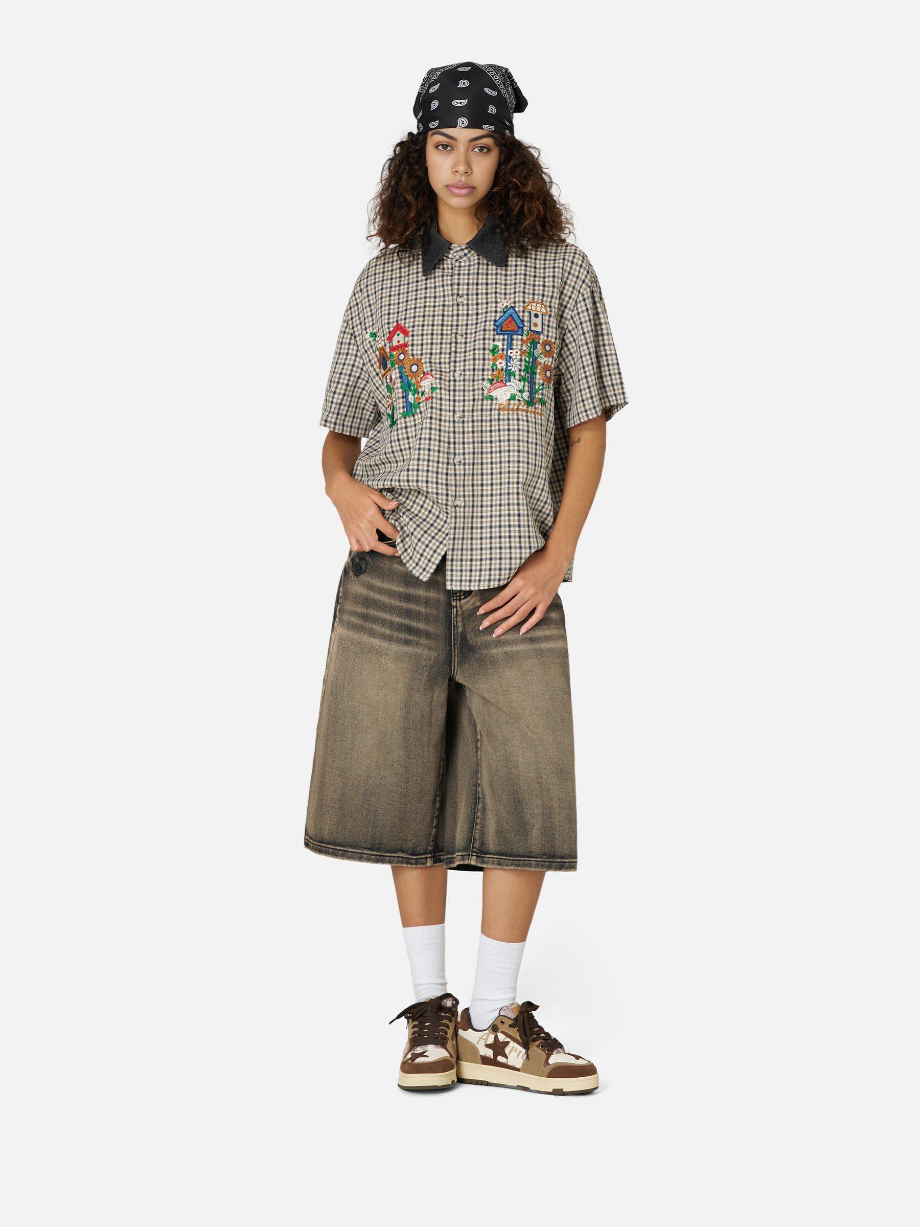 Aelfric Eden Plaid Embroidery Shirt Product Image