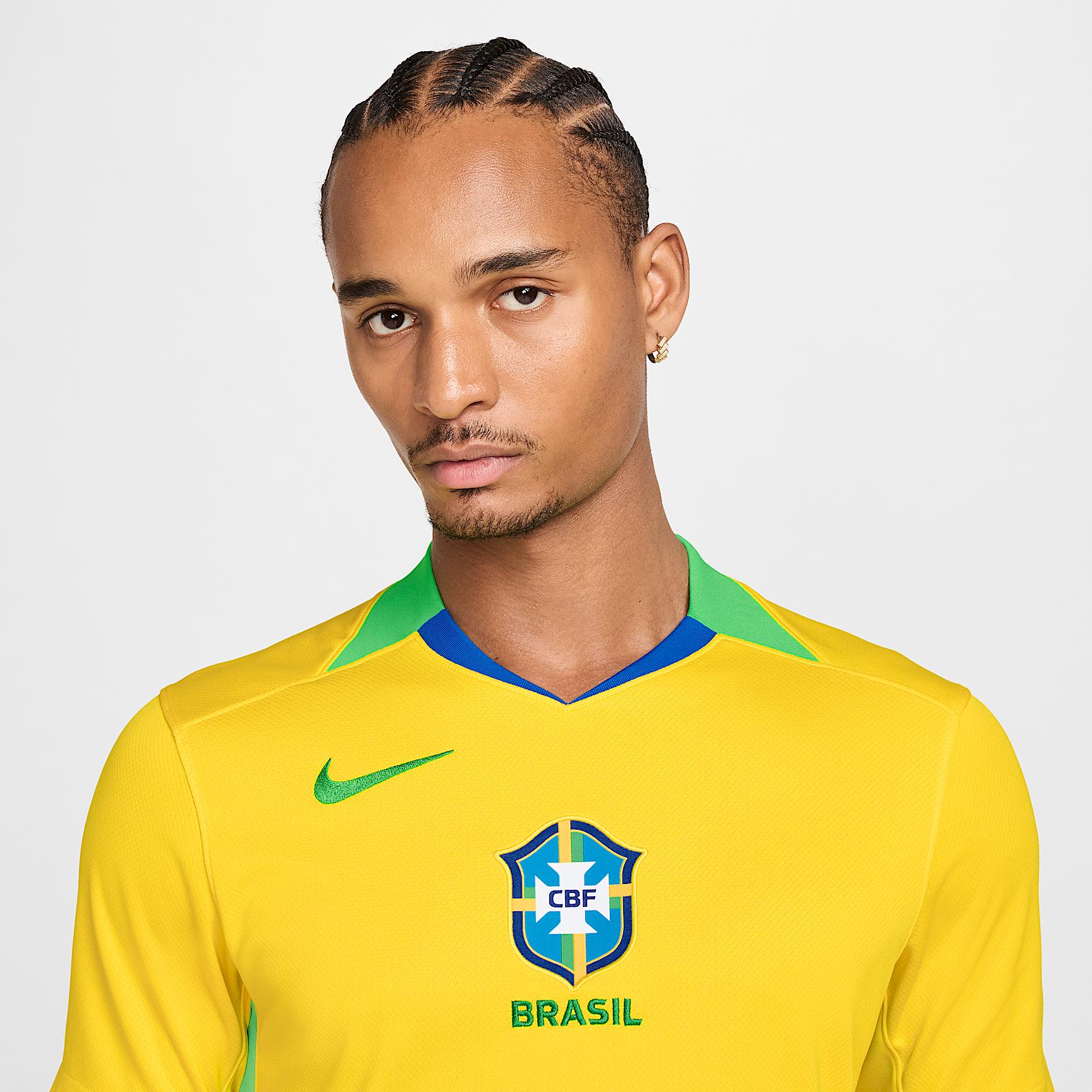 Brazil 2025 Stadium Home (Team) Nike Mens Dri-FIT Soccer Replica Jersey | FZ9011-718 Product Image