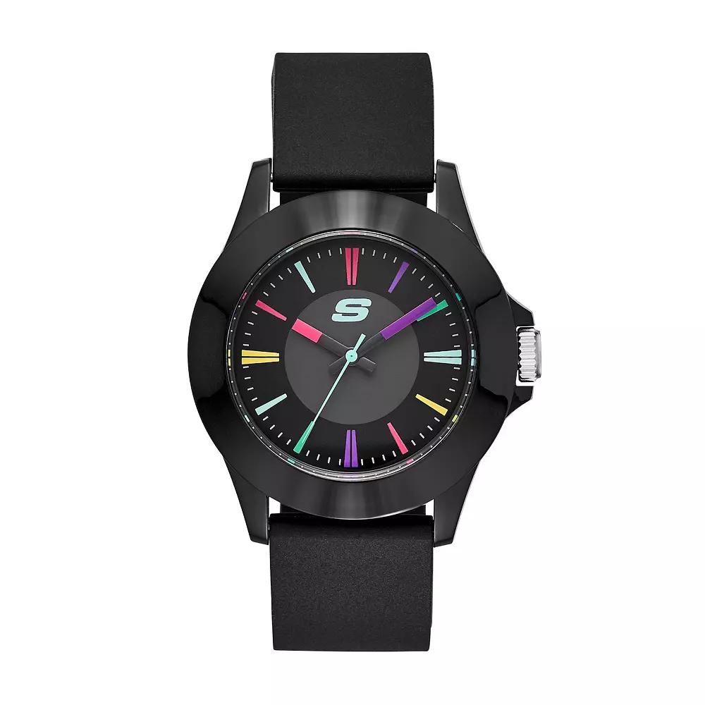 Skechers® Women's Rosencrans Black Silicone Watch,  Product Image