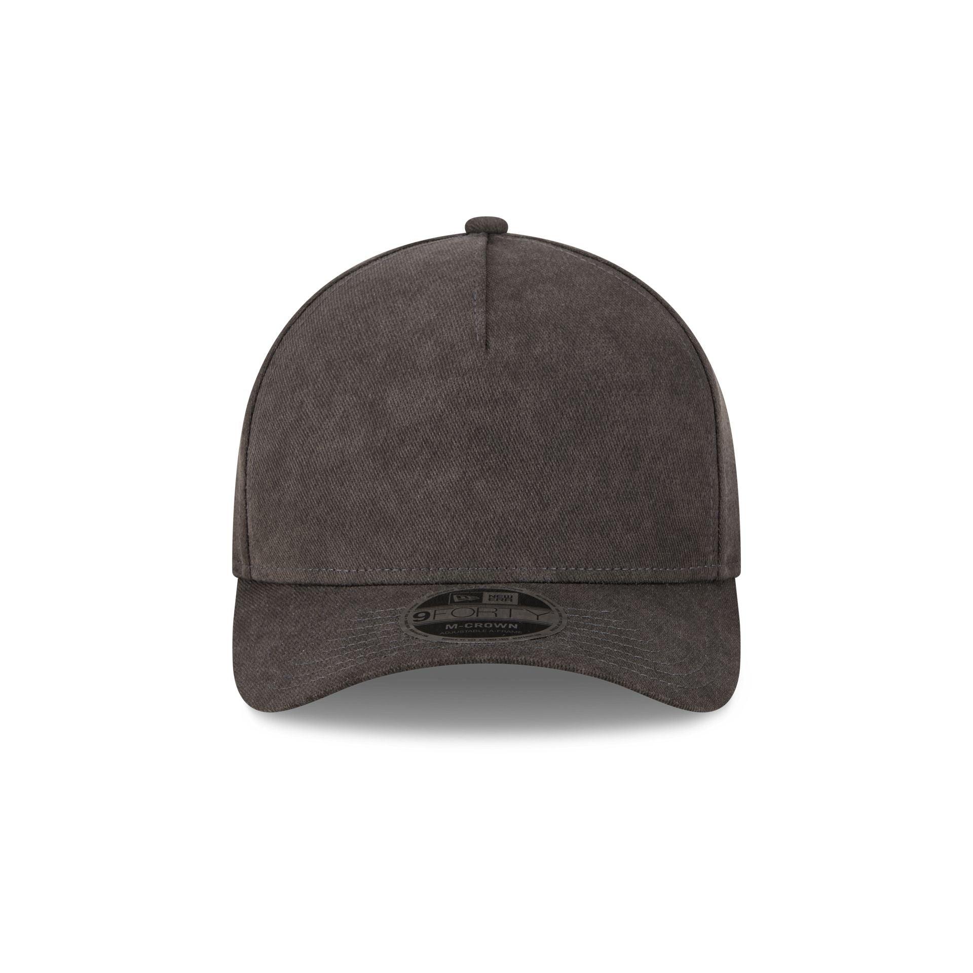 New Era Cap Washed Twill Black 9FORTY M-Crown A-Frame Adjustable Hat Male Product Image