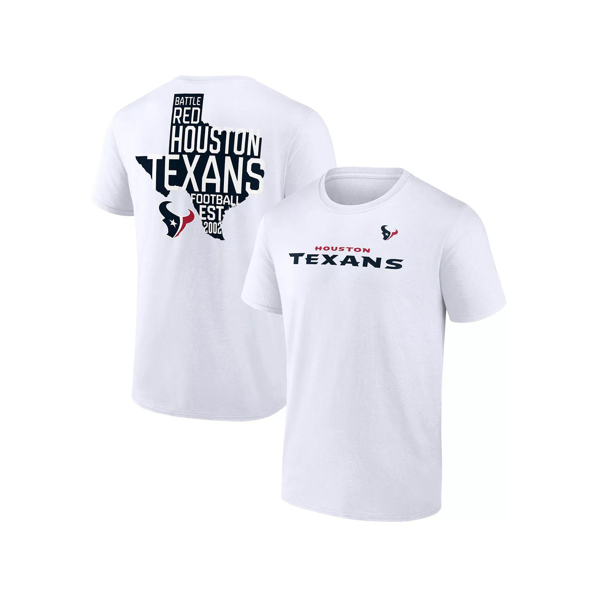 Men's Fanatics White Houston Texans Hot Shot State T-Shirt, Size: Medium Product Image