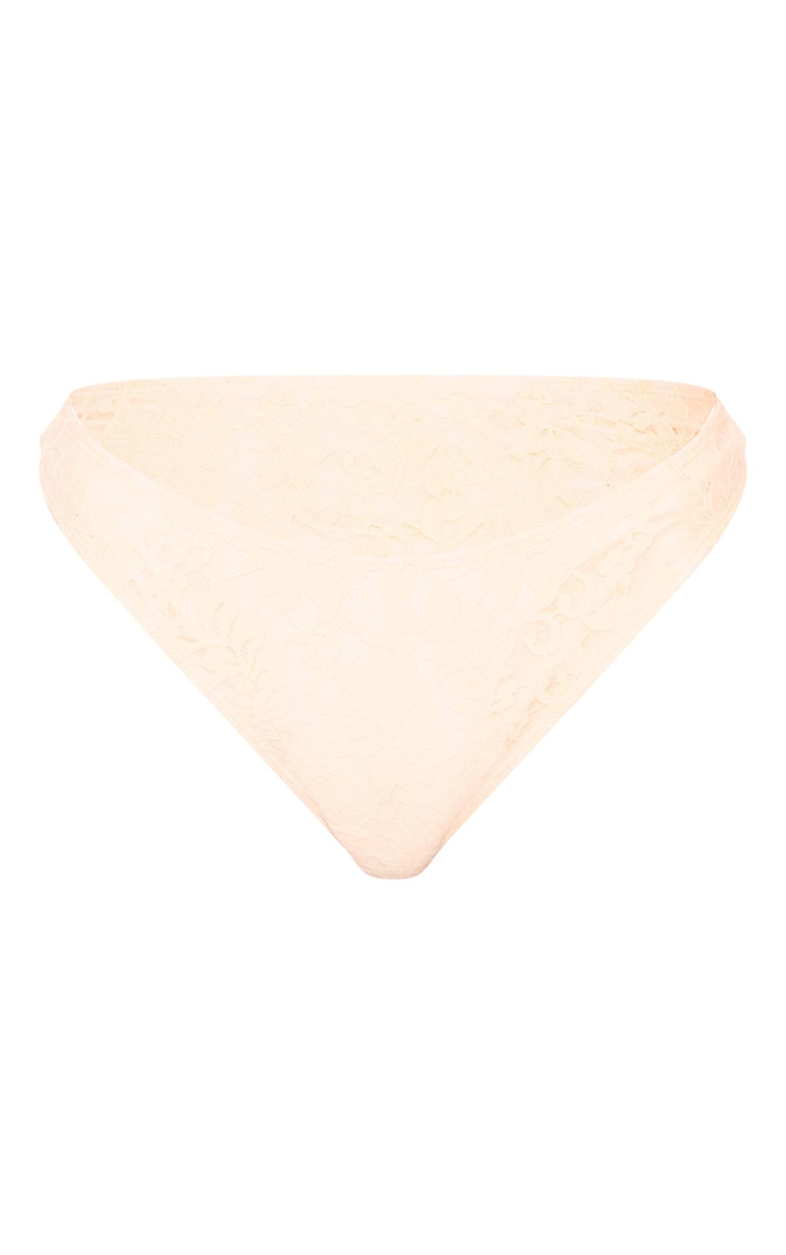 Cream Lace Tanga Bikini Bottoms Product Image