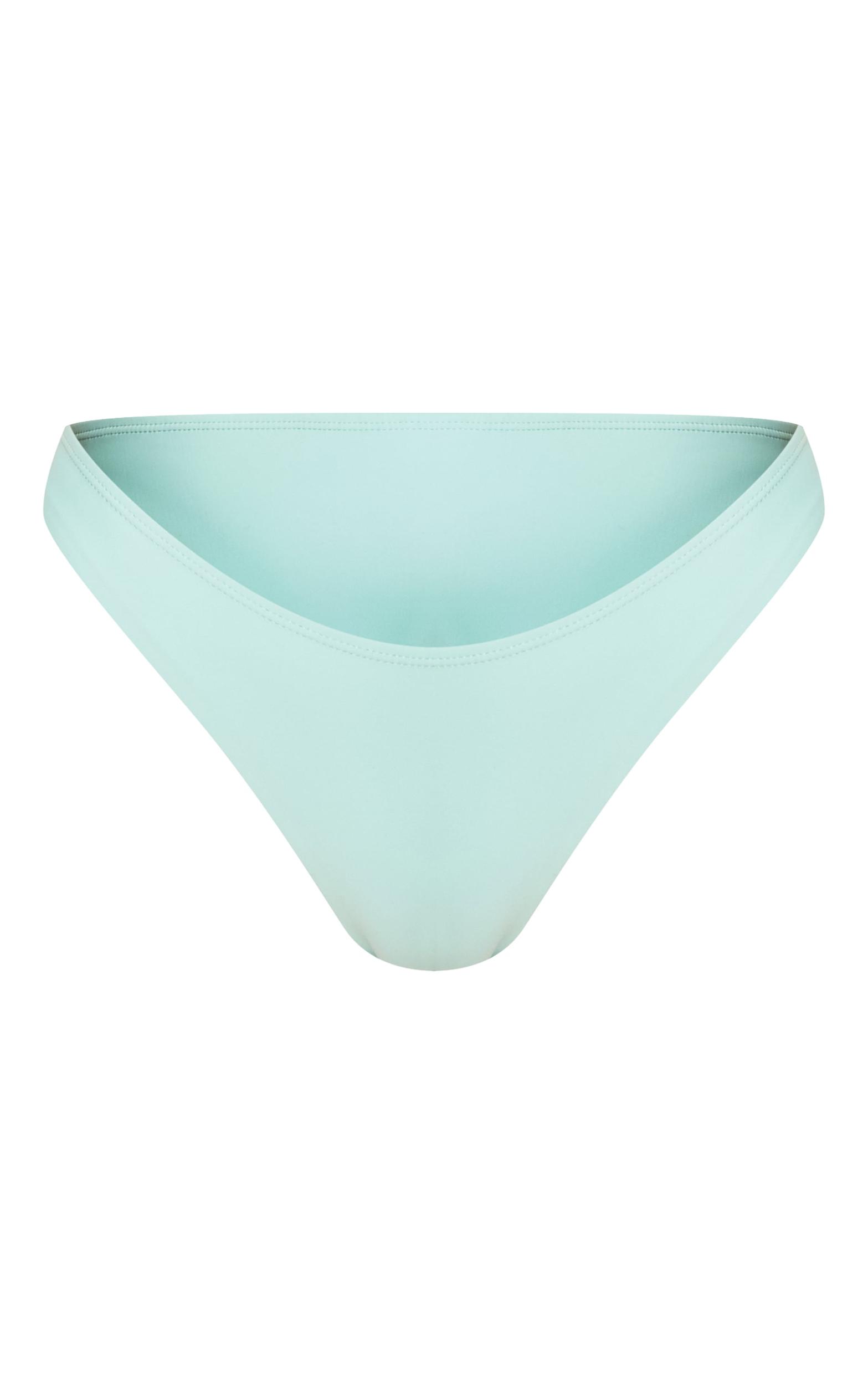 Aqua Blue Boomerang Tanga Bikini Bottoms Product Image