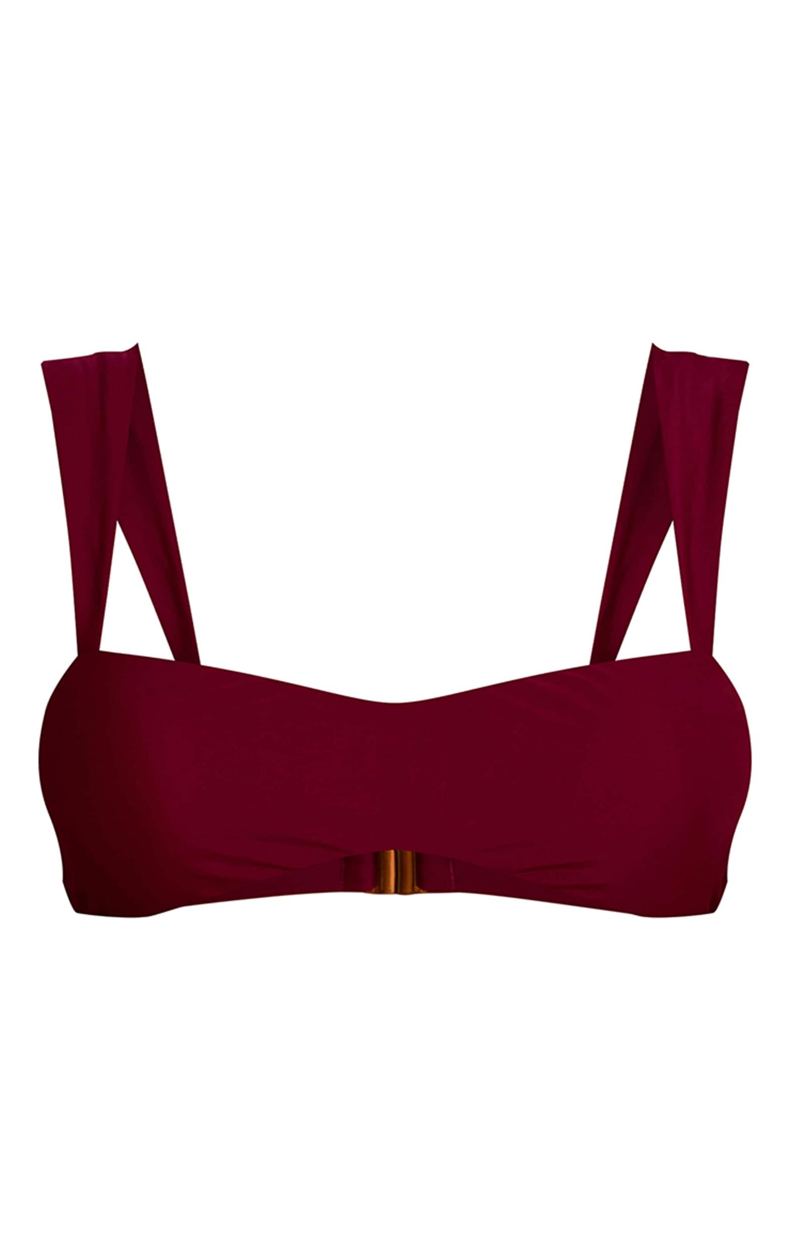 Magenta Thick Strap Padded Bikini Top Product Image