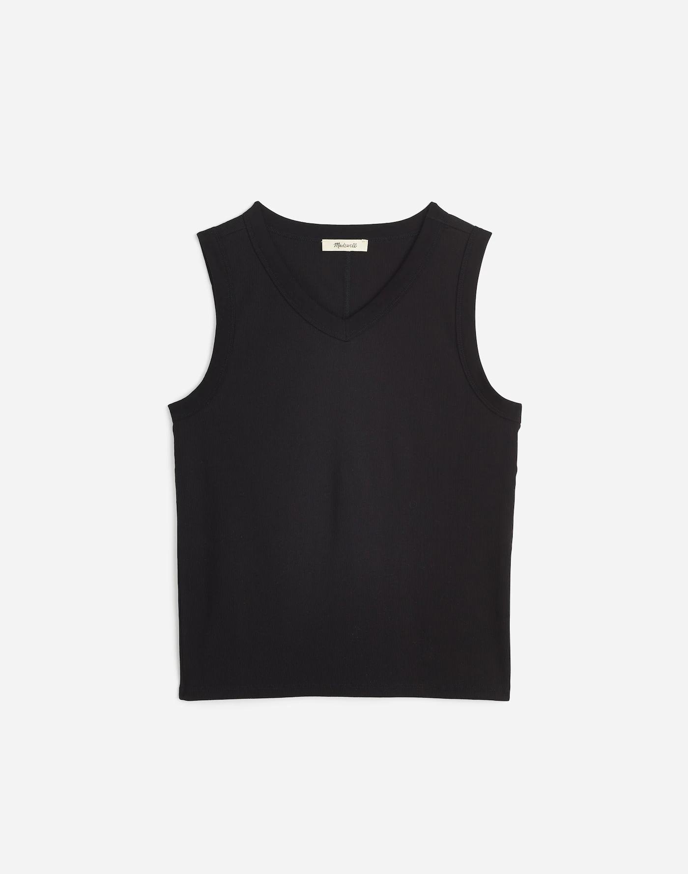 (Re)generative Cotton Ribbed High V-Neck Tank Product Image