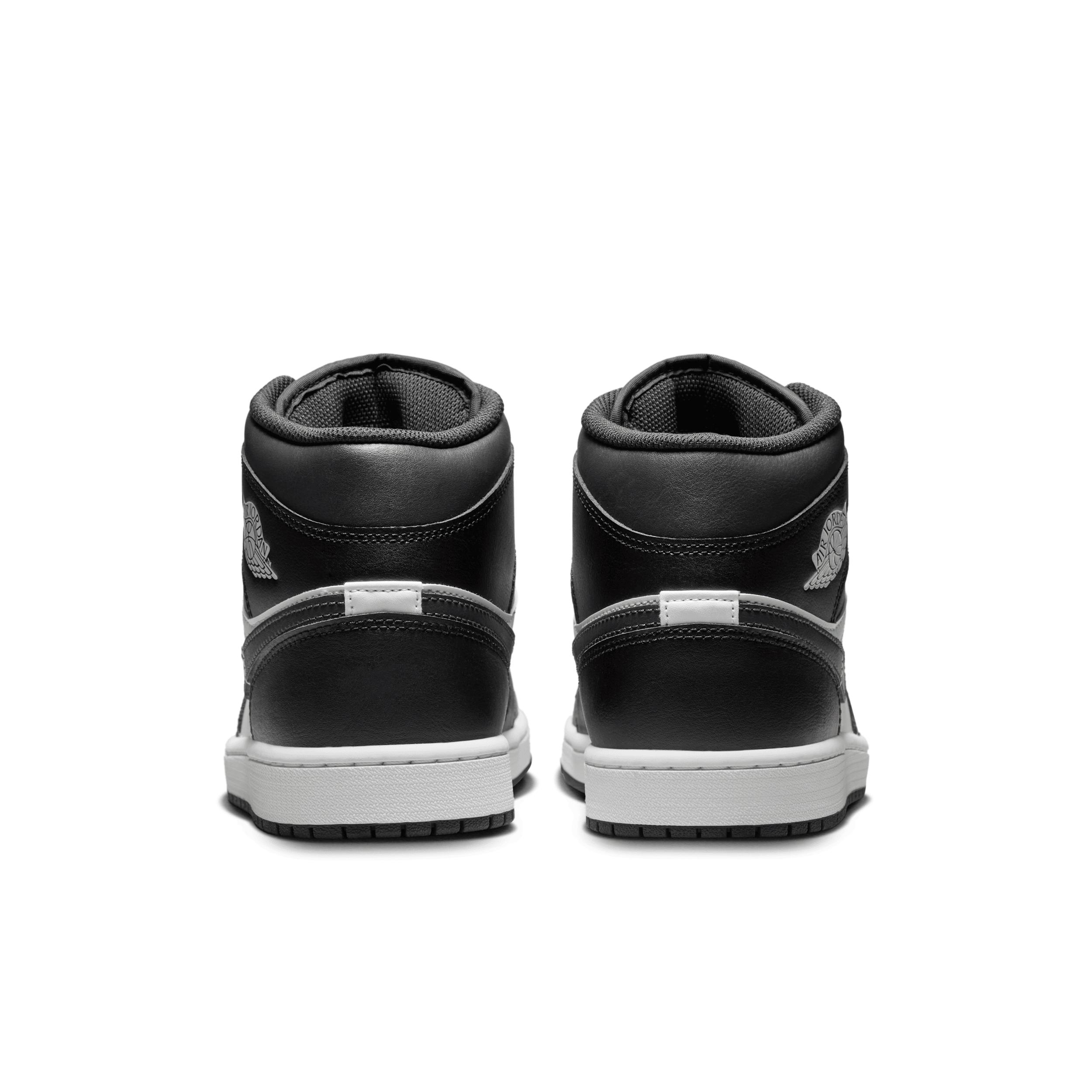 Jordan Mens Jordan AJ 1 Mid - Mens Basketball Shoes Light Smoke Grey/Black/White Product Image