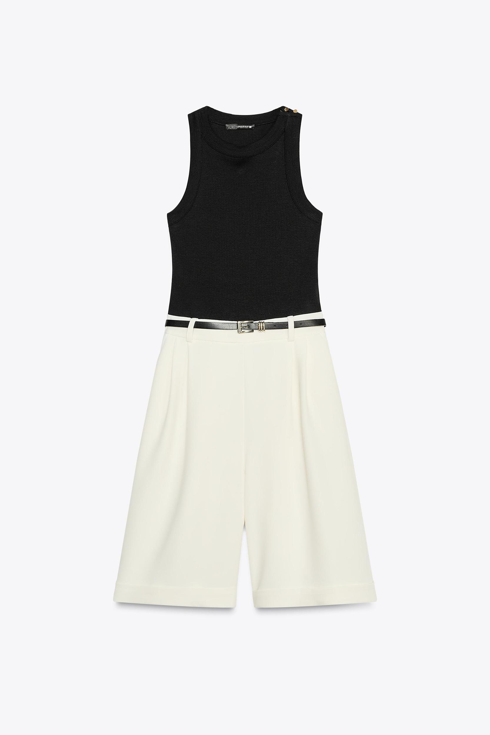 BELTED COMBINATION SHORT JUMPSUIT Product Image